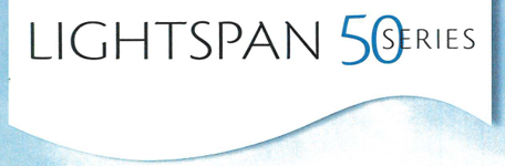 LightSpan 50 Series logo with blue wave design