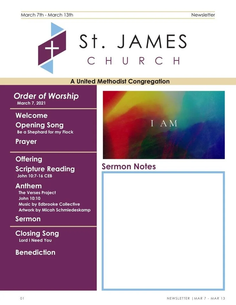 March 7th - March 13th Weekly Newsletter