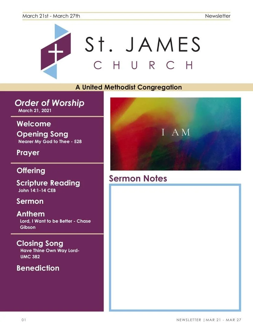March 21st - March 27th Weekly Newsletter