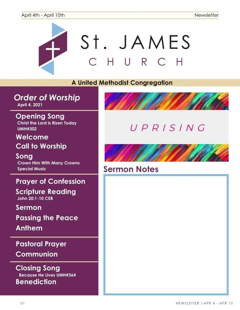 April 4th - April 10th Weekly Newsletter