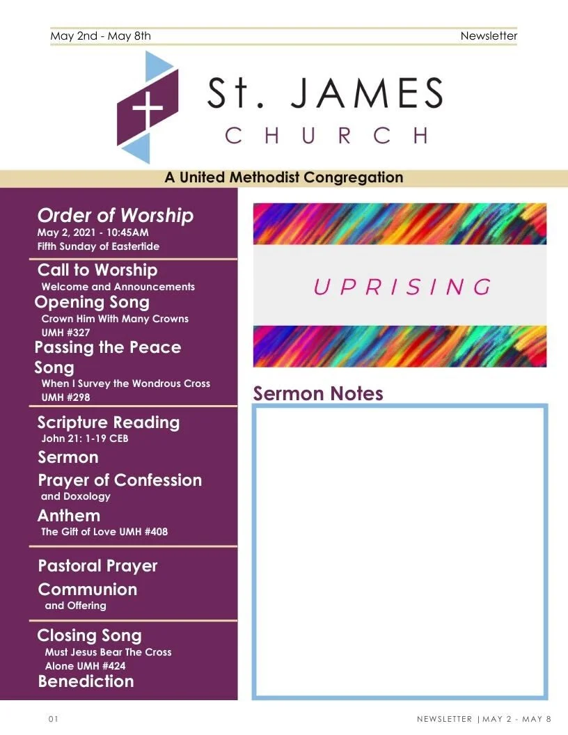 May 2nd - May 8th Weekly Newsletter