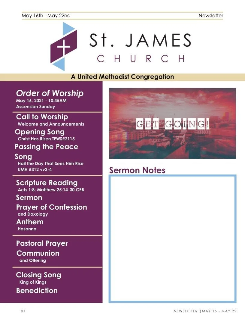 May 16th - May 22nd Weekly Newsletter