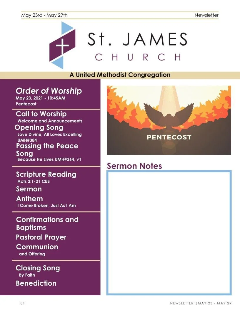May 23rd - May 29th Weekly Newsletter