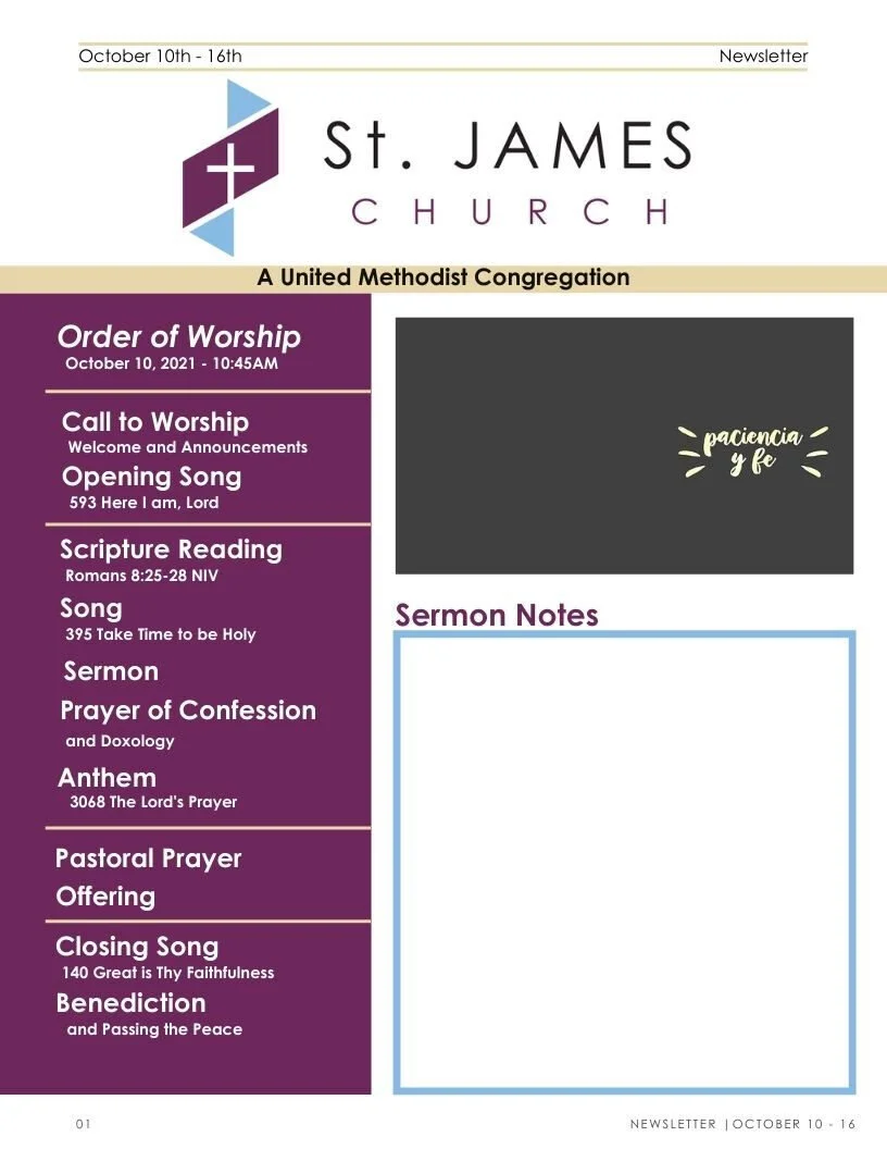 October 10th - October 16th Weekly Newsletter