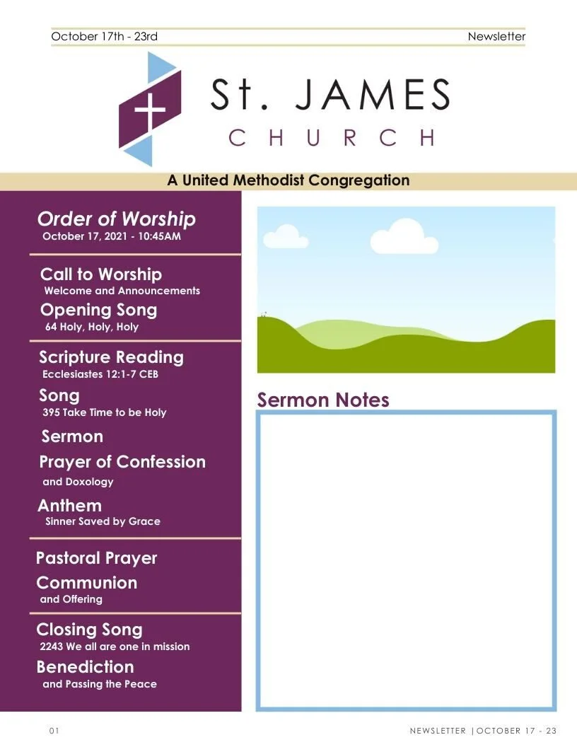 October 17th - October 23rd Weekly Newsletter