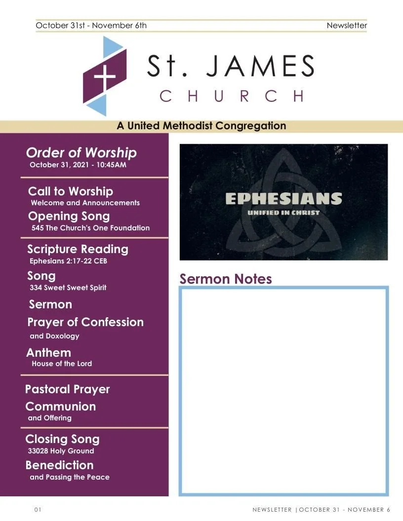 October 31st - November 6th Weekly Newsletter