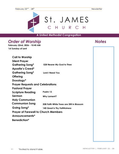 Feb 22nd - Feb 28th Weekly Newsletter