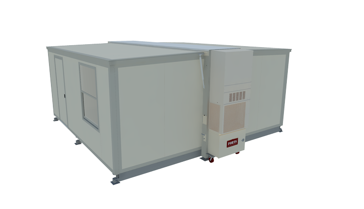 Rendering of the opened FORTS 38 fold-out shelter
