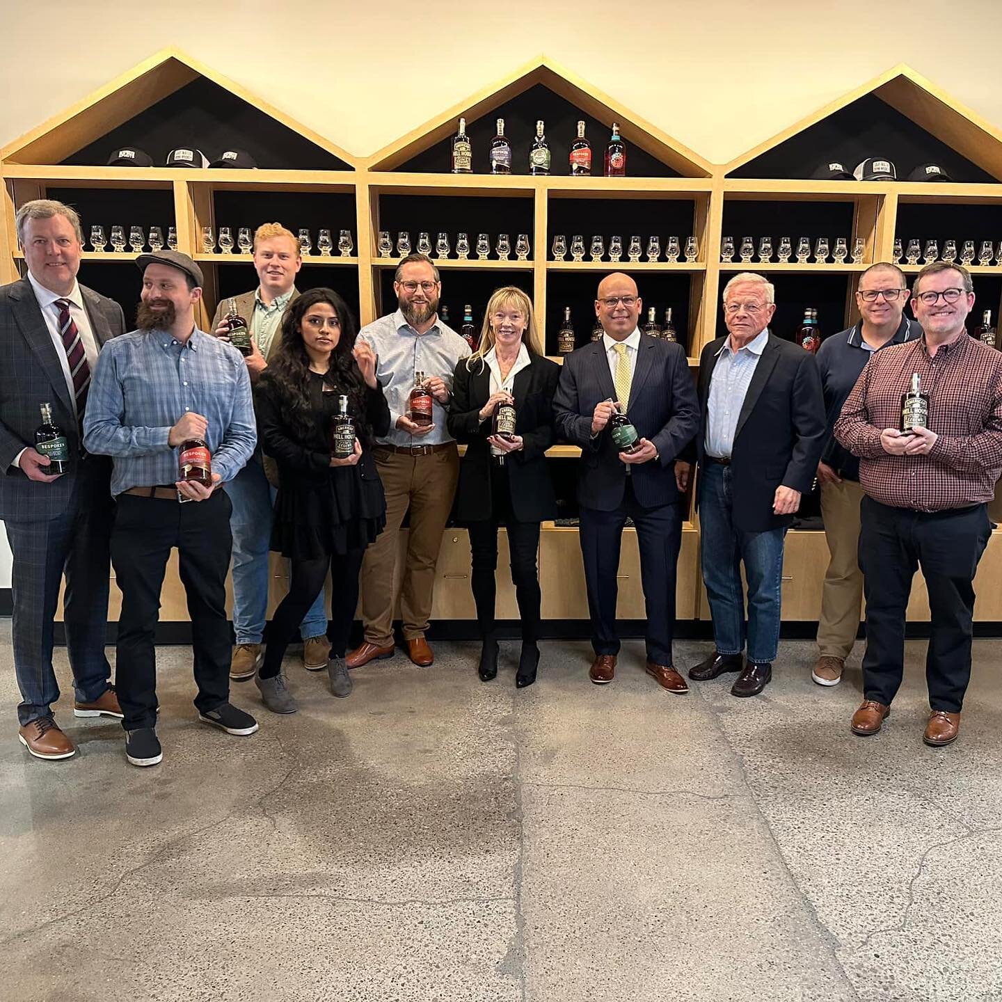 The new Bespoken Sprits storefront at Greyline Station is coming together! Earlier this week they had the opportunity to unveil the progress to their board of directors! Excited to welcome this amazing distillery to our campus 🥃