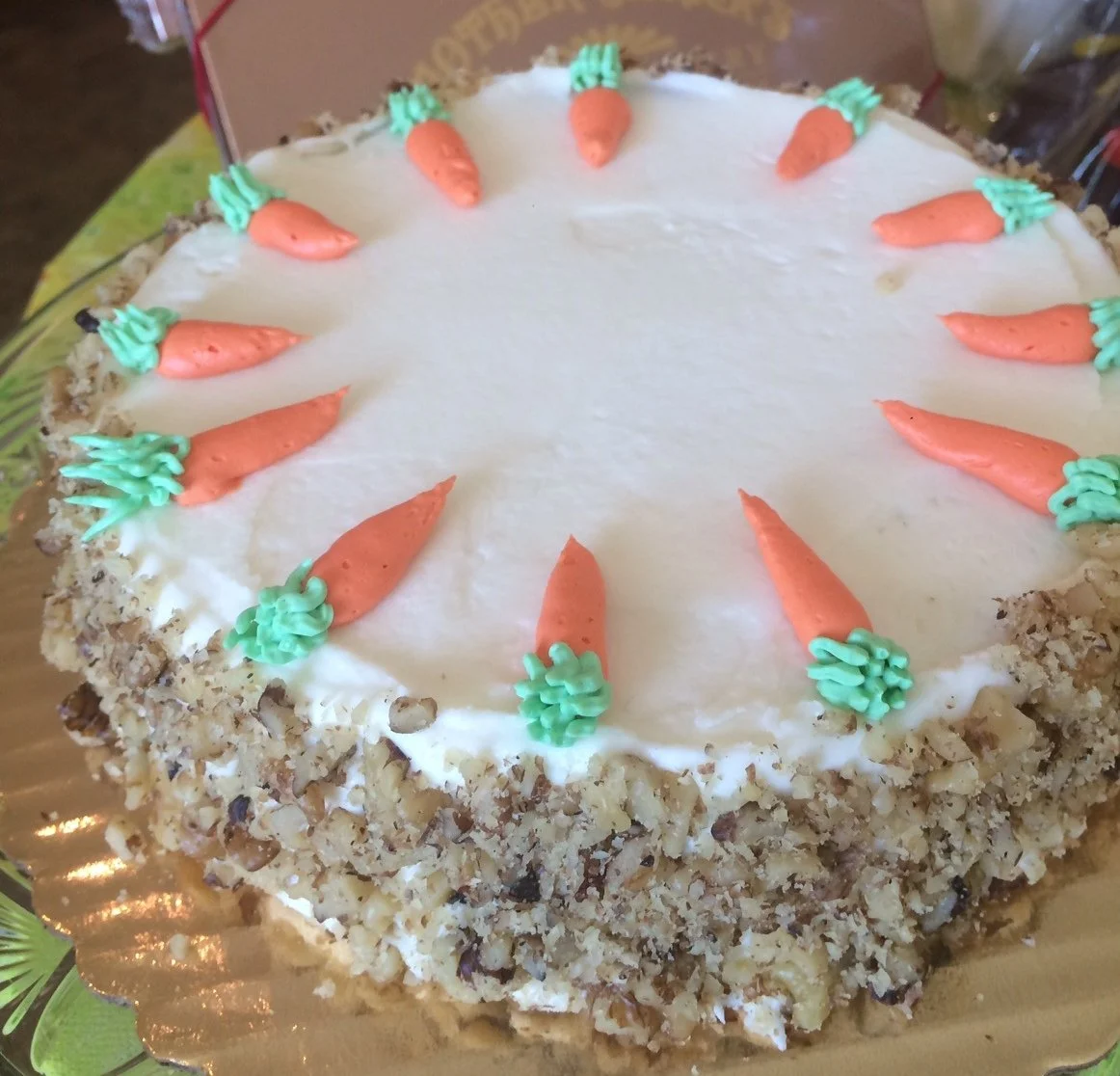 Traditional Carrot Cake with cream cheese frosting