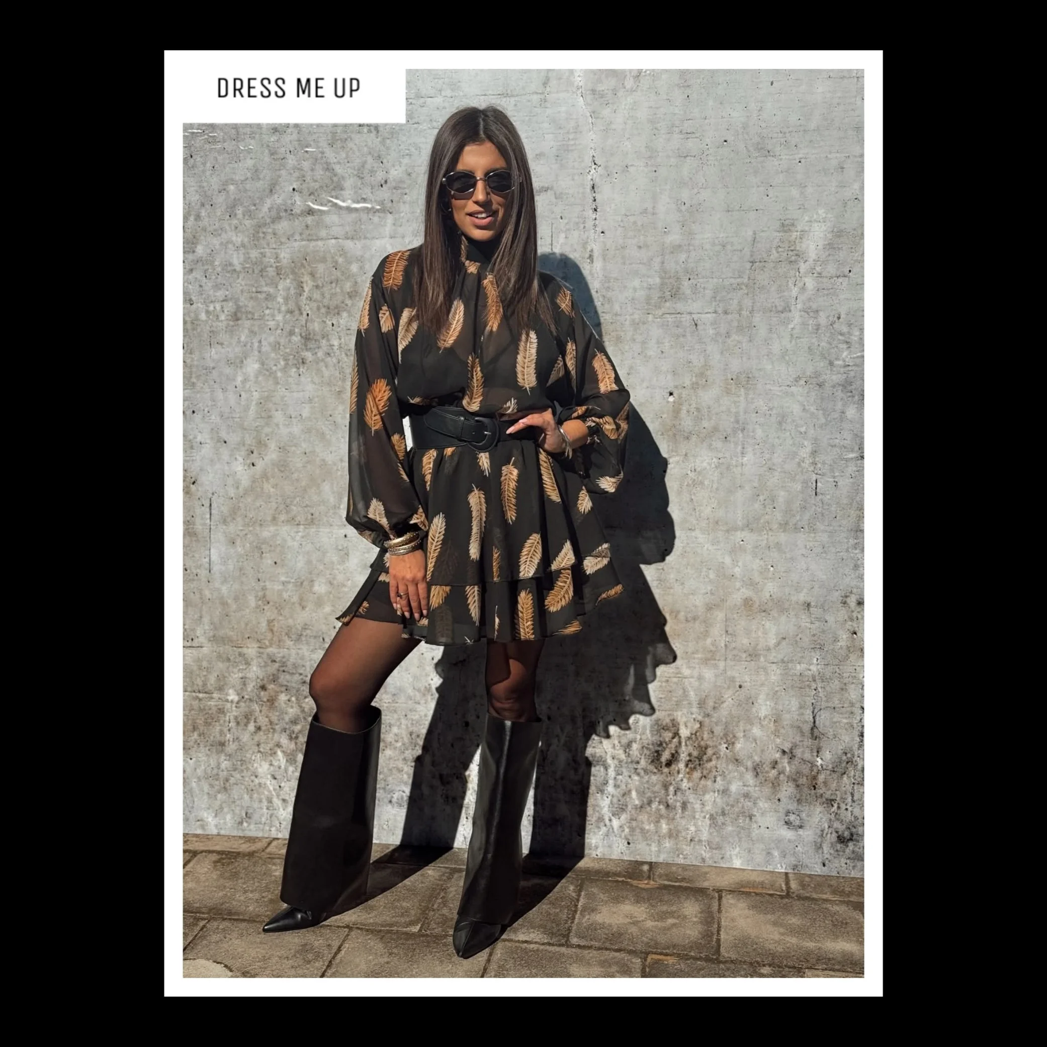 Φόρεμα Με Βολάν Και Φτερά