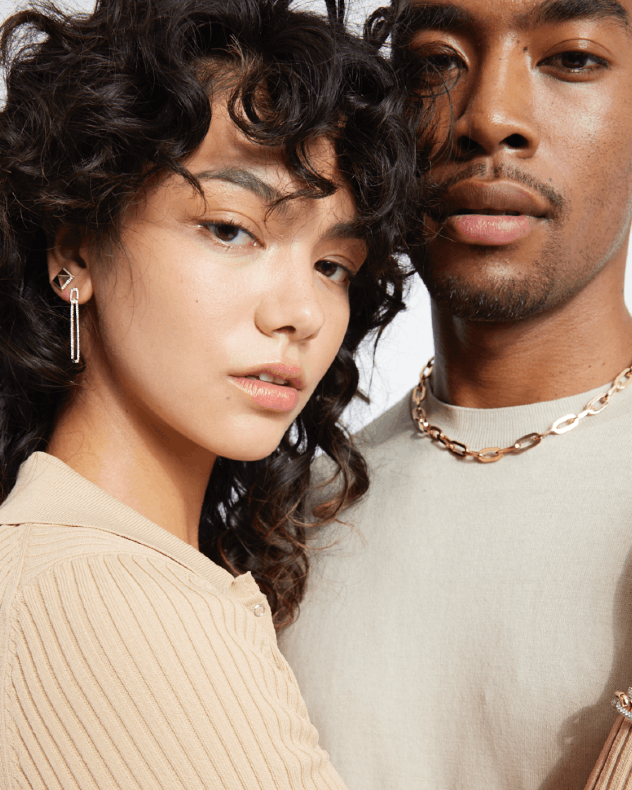 Editorial beauty photography used for Jordan Hafford brand identity with a modern and refined aesthetic