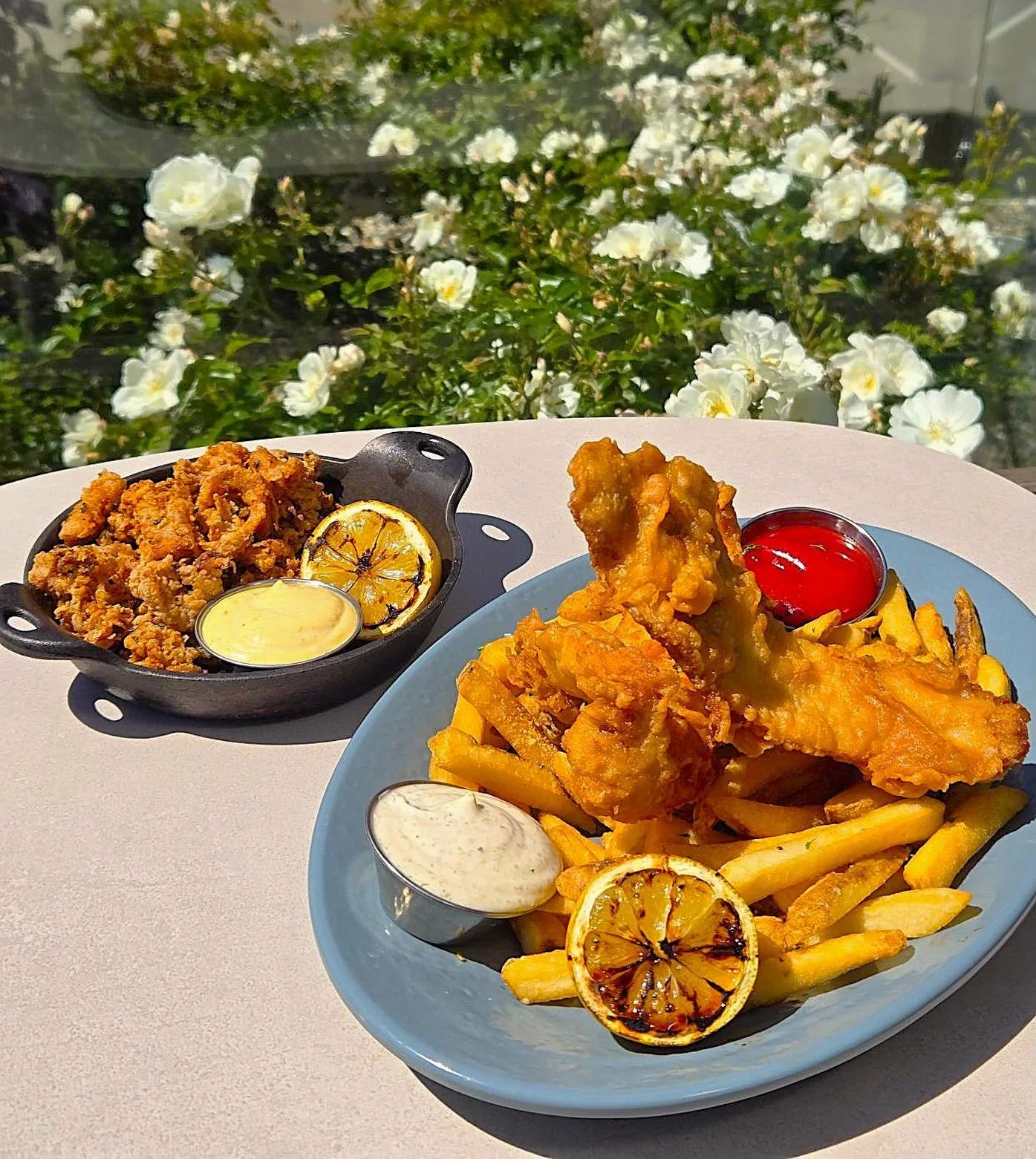Wow is right!! Welcome to our new Happy Hour Menu &mdash;-Fish &amp; Chips and Calamari Fritti!  And double WOW they are both  Made Without Gluten!!!