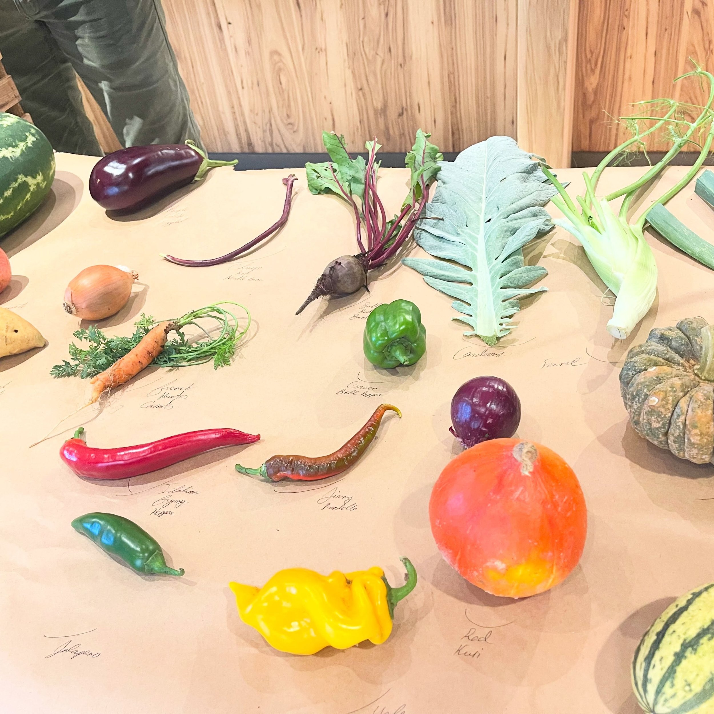 @simbasheirloomfarm is in the house! Simba himself is onsite showcasing this morning&rsquo;s harvest.  Come try a Jujubee!! Have you ever tried a jujubee???