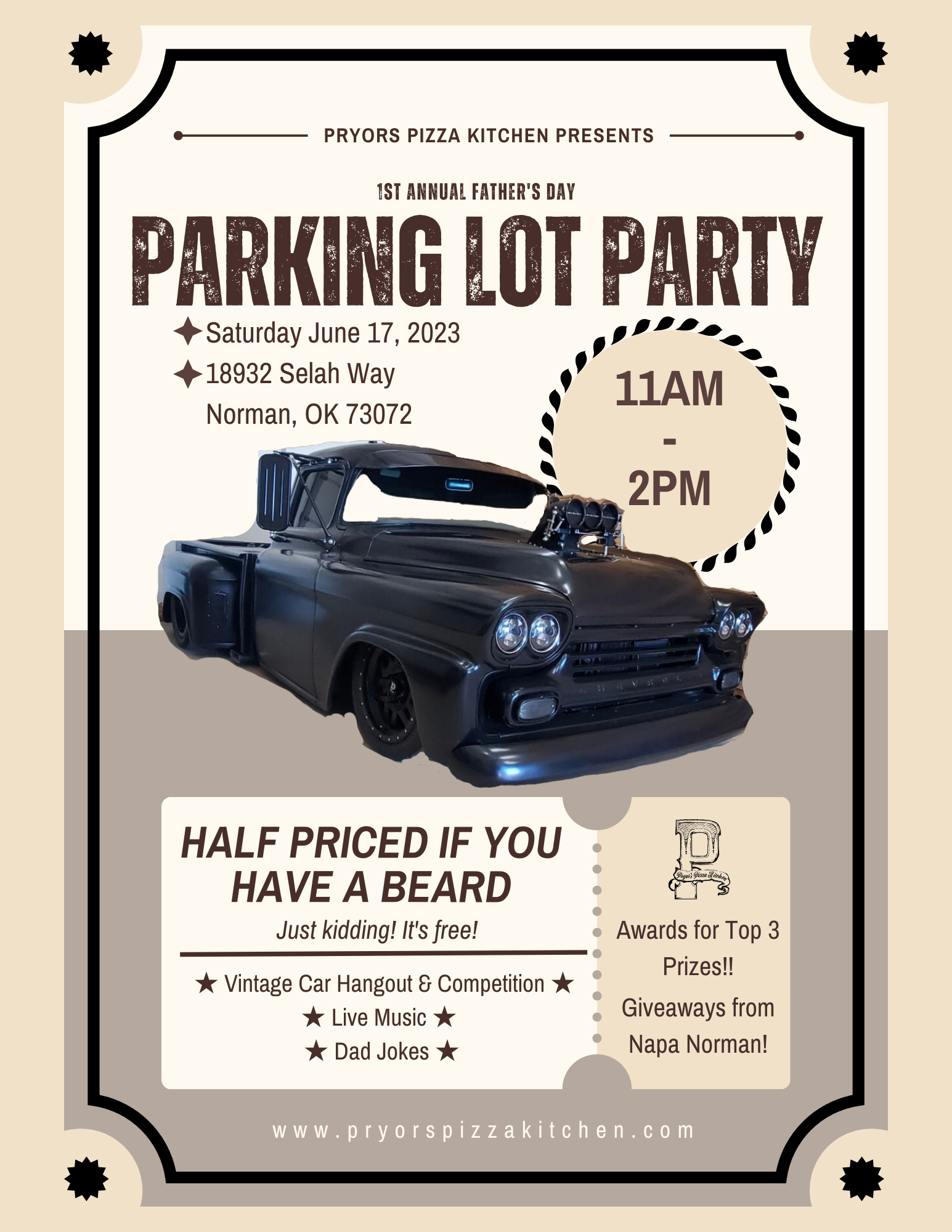 Father's Day Parking Lot Party