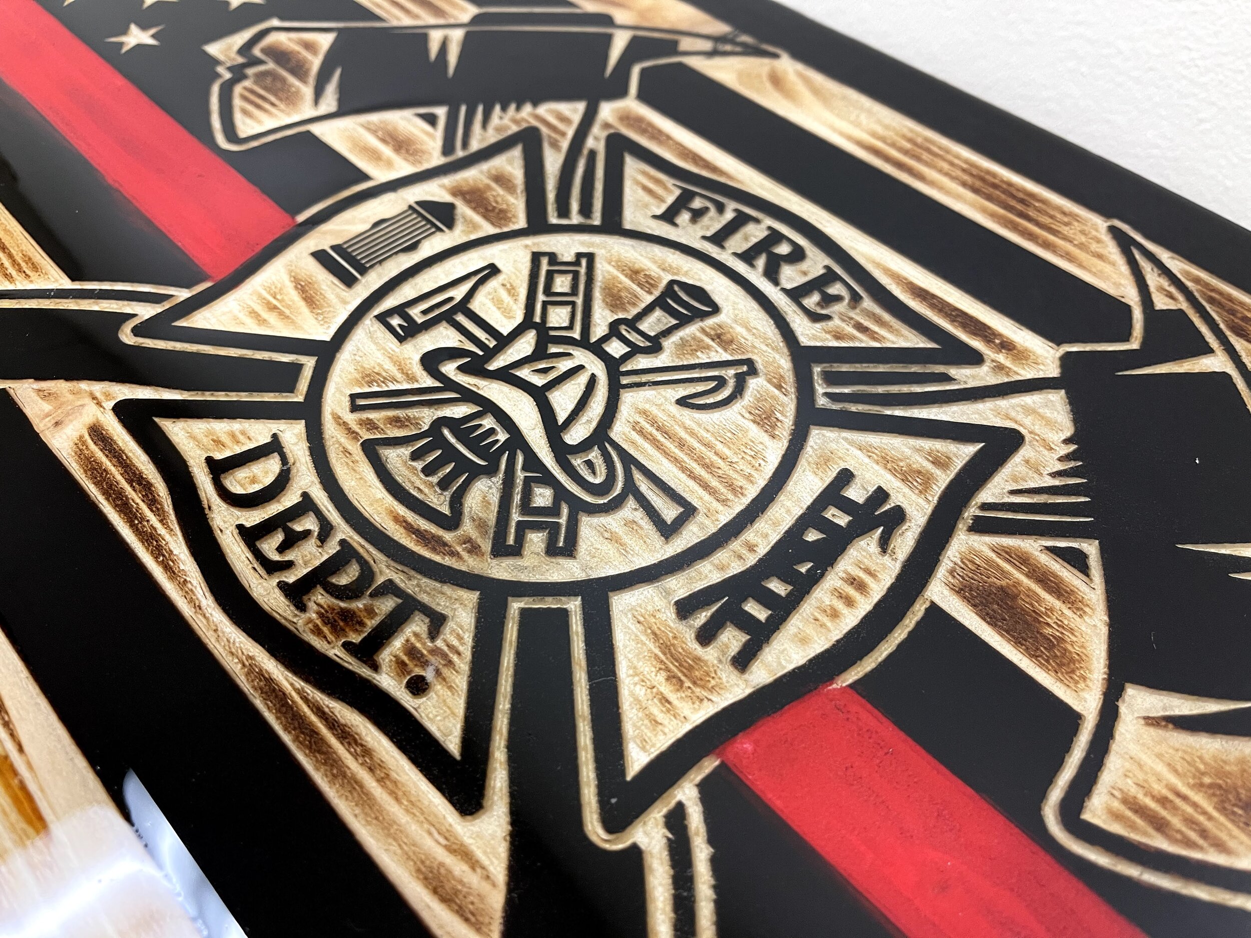 Details about   *FIREFIGHTER-MALTESE CROSS w/FLAG GIFT Brass Antique PL w/Enamel Rd+Extras 