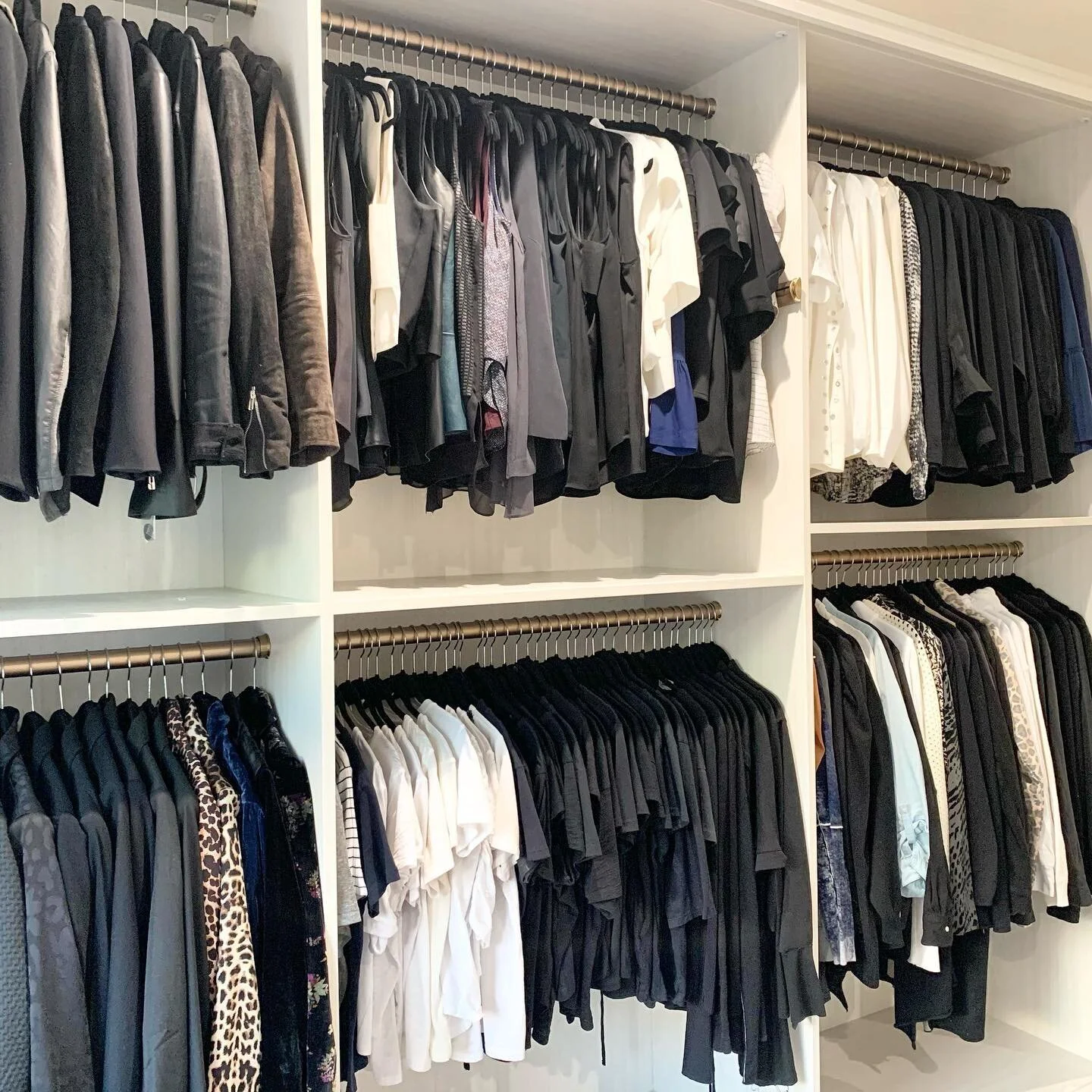 NYC style meets luxury closet 🖤

This was a fun project for @aplaceofassembly and I! We organized this client&rsquo;s closet in the city and now in their new home in the suburbs. The space allows the key categories to be showcased and comfortably hu