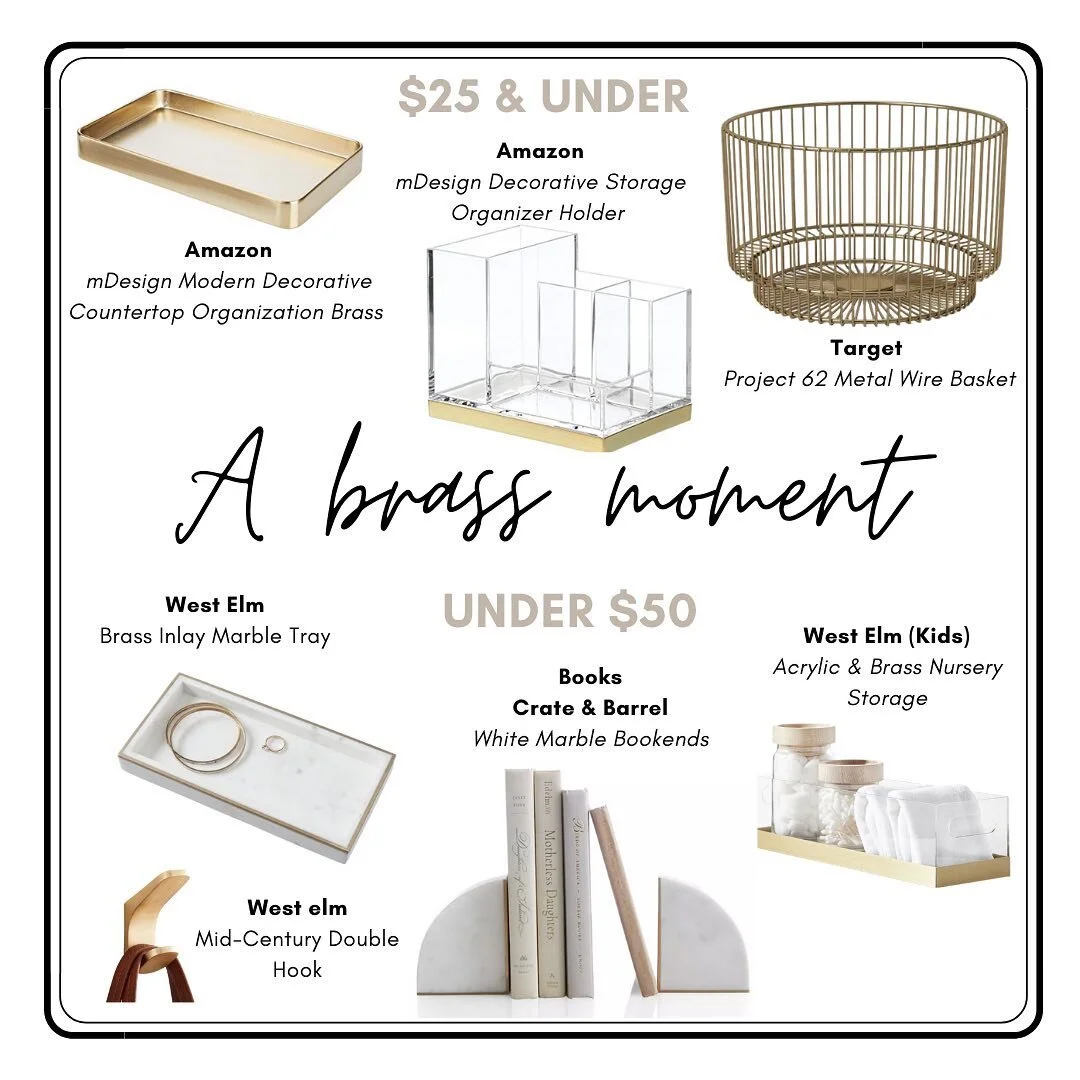 Brass accents ✨

Here are some recent, favorite finds that will add style &amp; organization to any space. 

#homeorganization 
#getorganized 
#homedecor 
#home #shopping 
#brassdecor 
#westelm #amazon 
#crateandbarrel 
#target 
#organizedhome 
#plac