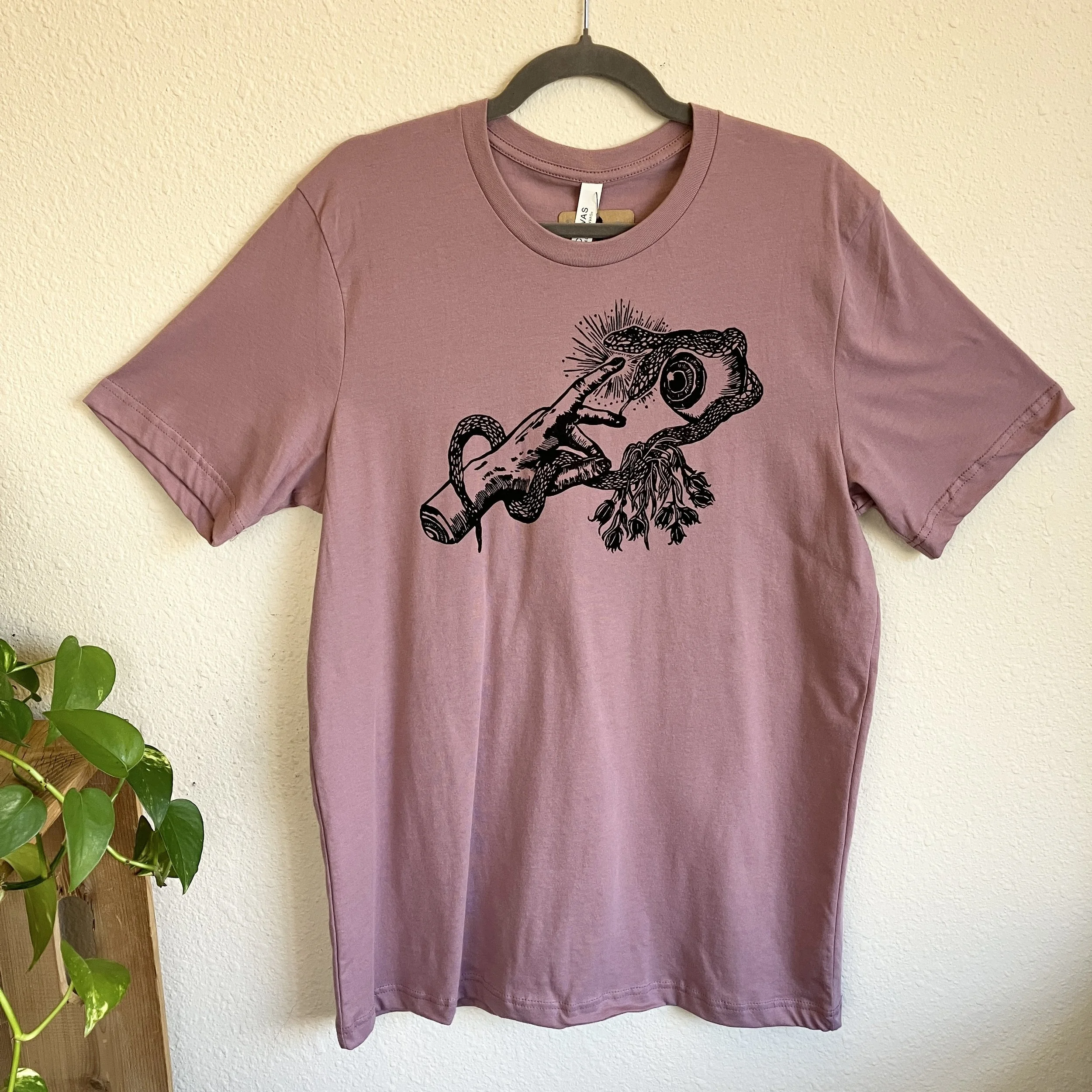 Binary Cunning (Collab) Unisex Tee in Purple Gravel, Large