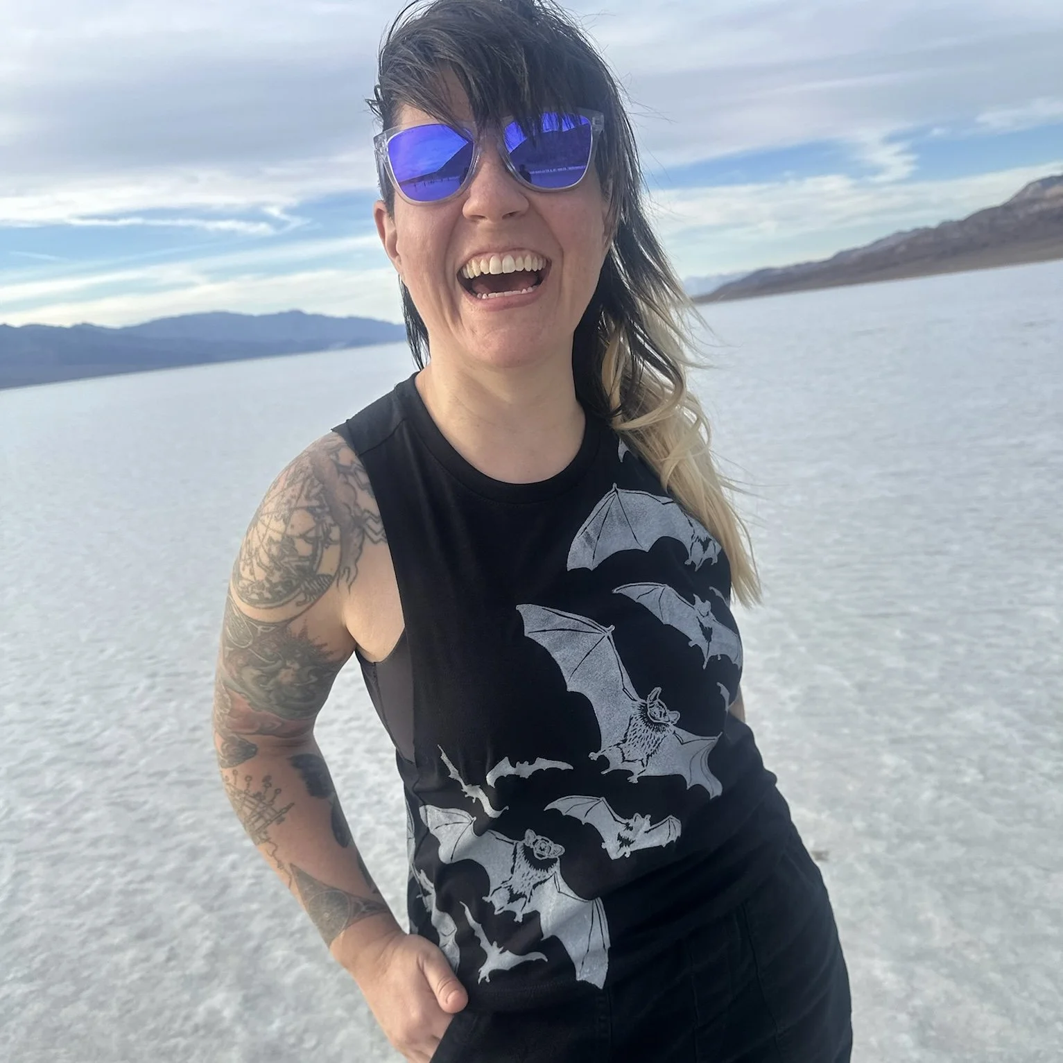 Bat Country Shorty Racerback in Black, Medium