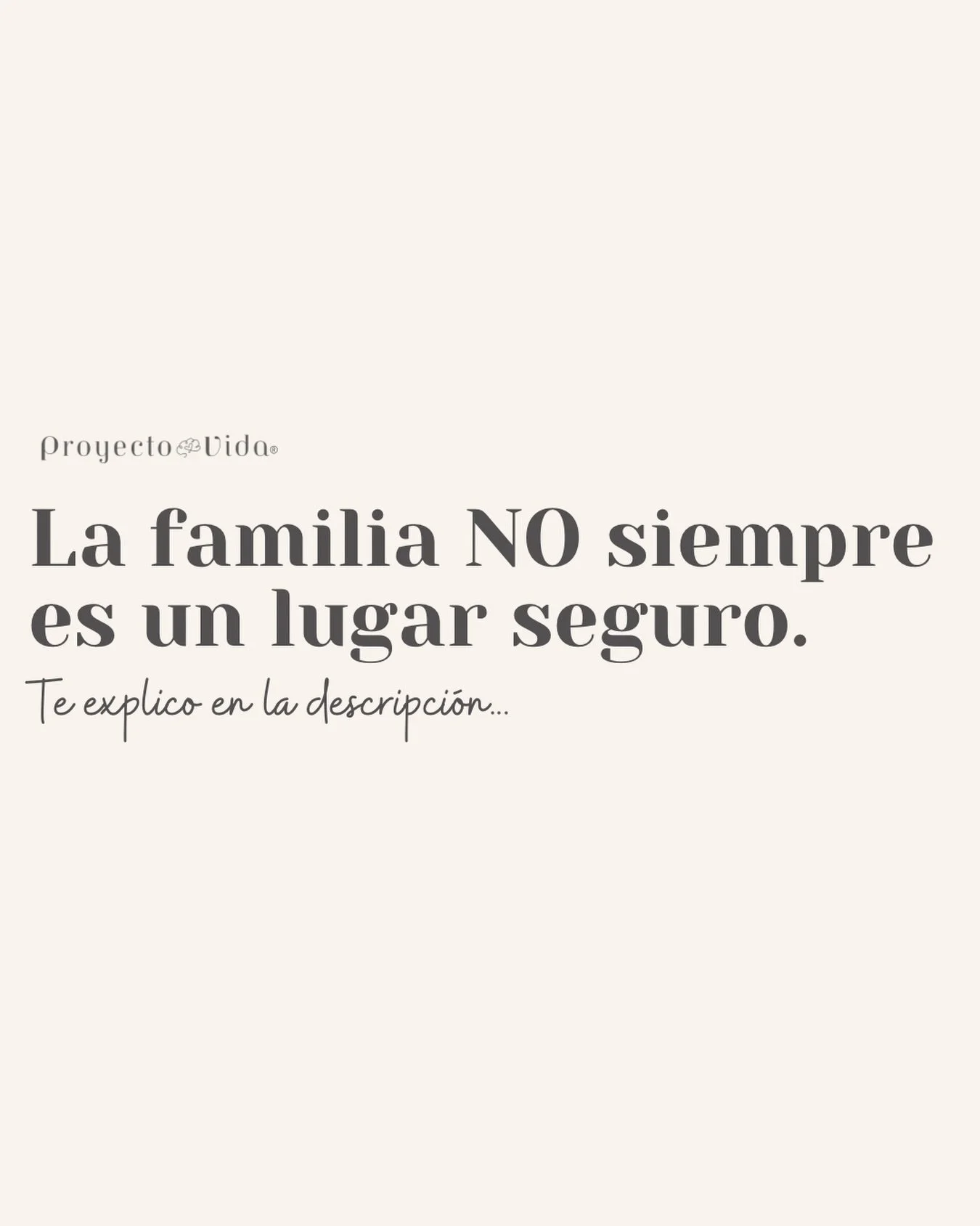 Decirlo puede generar culpa, incomodidad o incluso miedo. Tambi&eacute;n puede generar comentarios inapropiados por personas que no conocen tu historia.

Porque culturalmente nos han ense&ntilde;ado que la familia es sin&oacute;nimo de amor, protecci