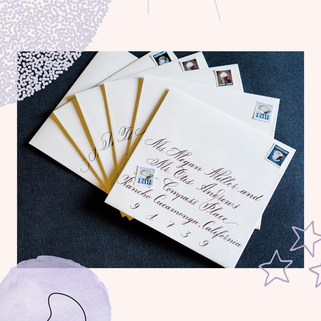 Envelope addressing is tedious but when you look at the final result, it was all worth it.
.
.
Contact me to impress your guest with the beautiful handwritten envelopes
.
.
#weddingaccessories #weddingcalligraphy #penmanship #calligraphyaddict #envel