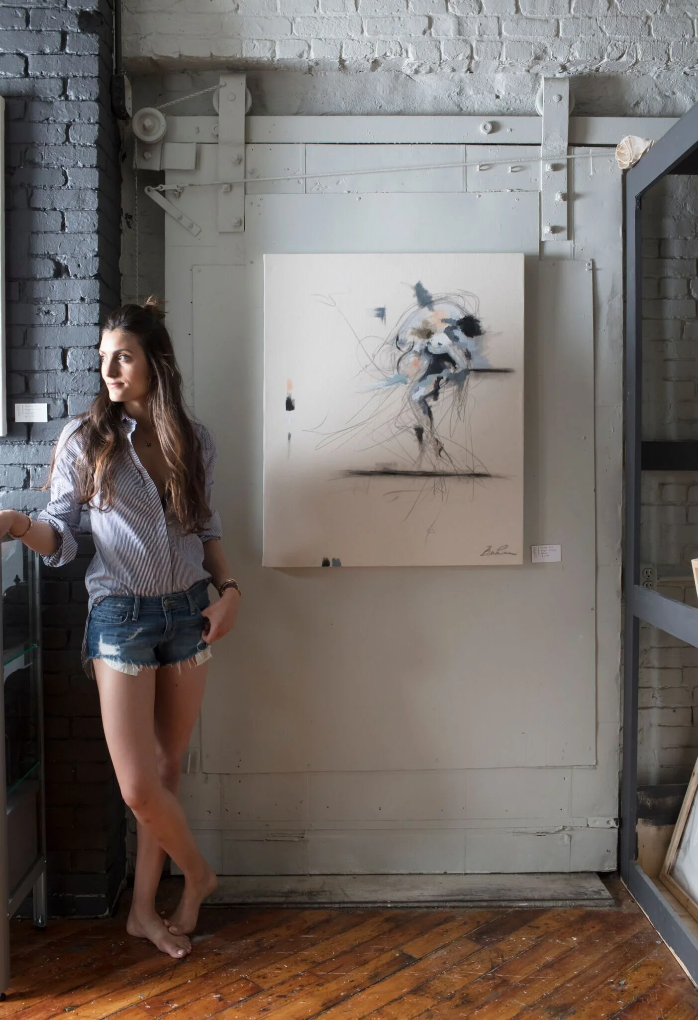 Brittney Ciccone in her Boston studio at 450 Harrison Ave