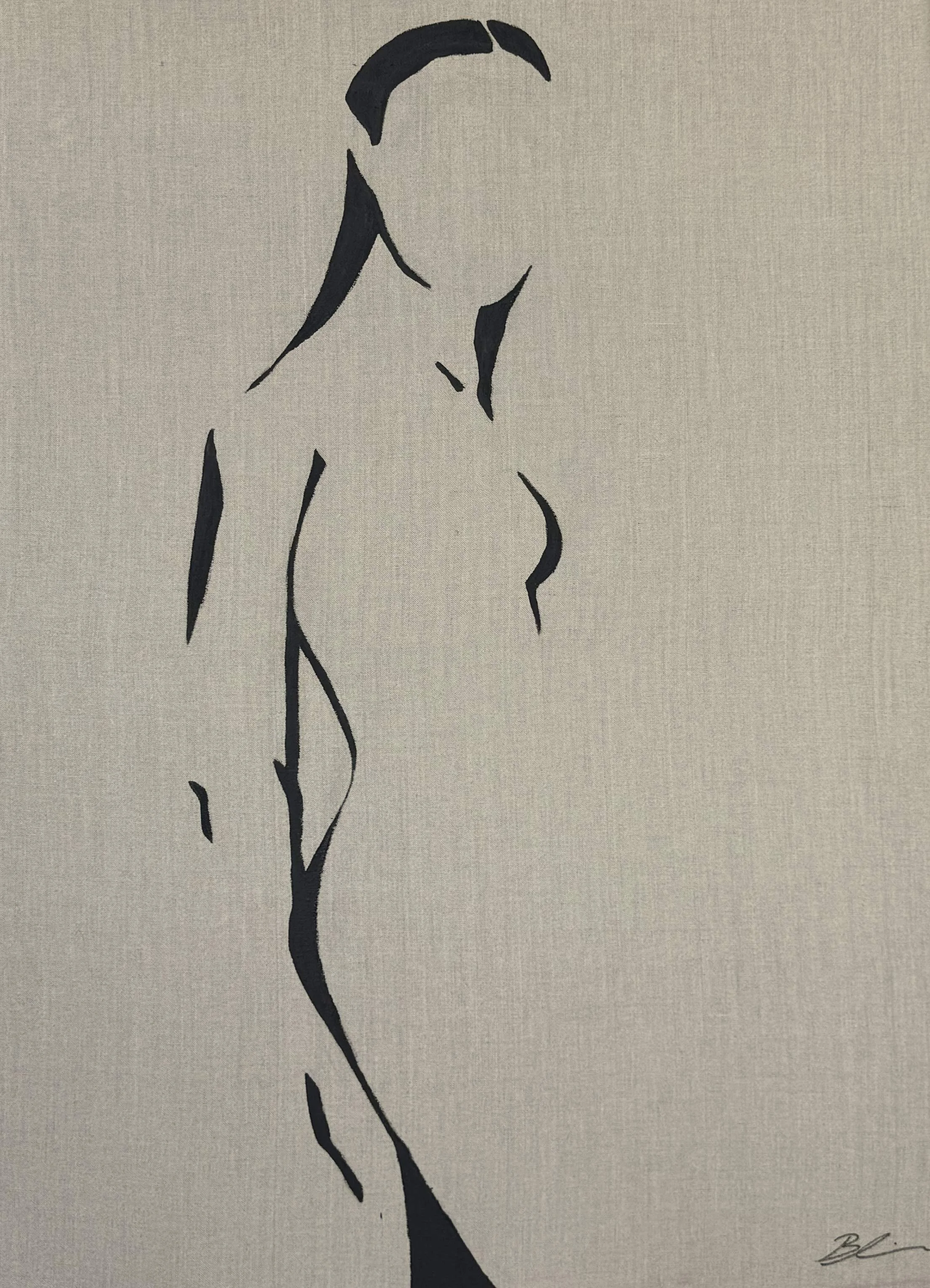 Anatta no.1, acrylic on linen, 40x30 inches, Brittney Ciccone