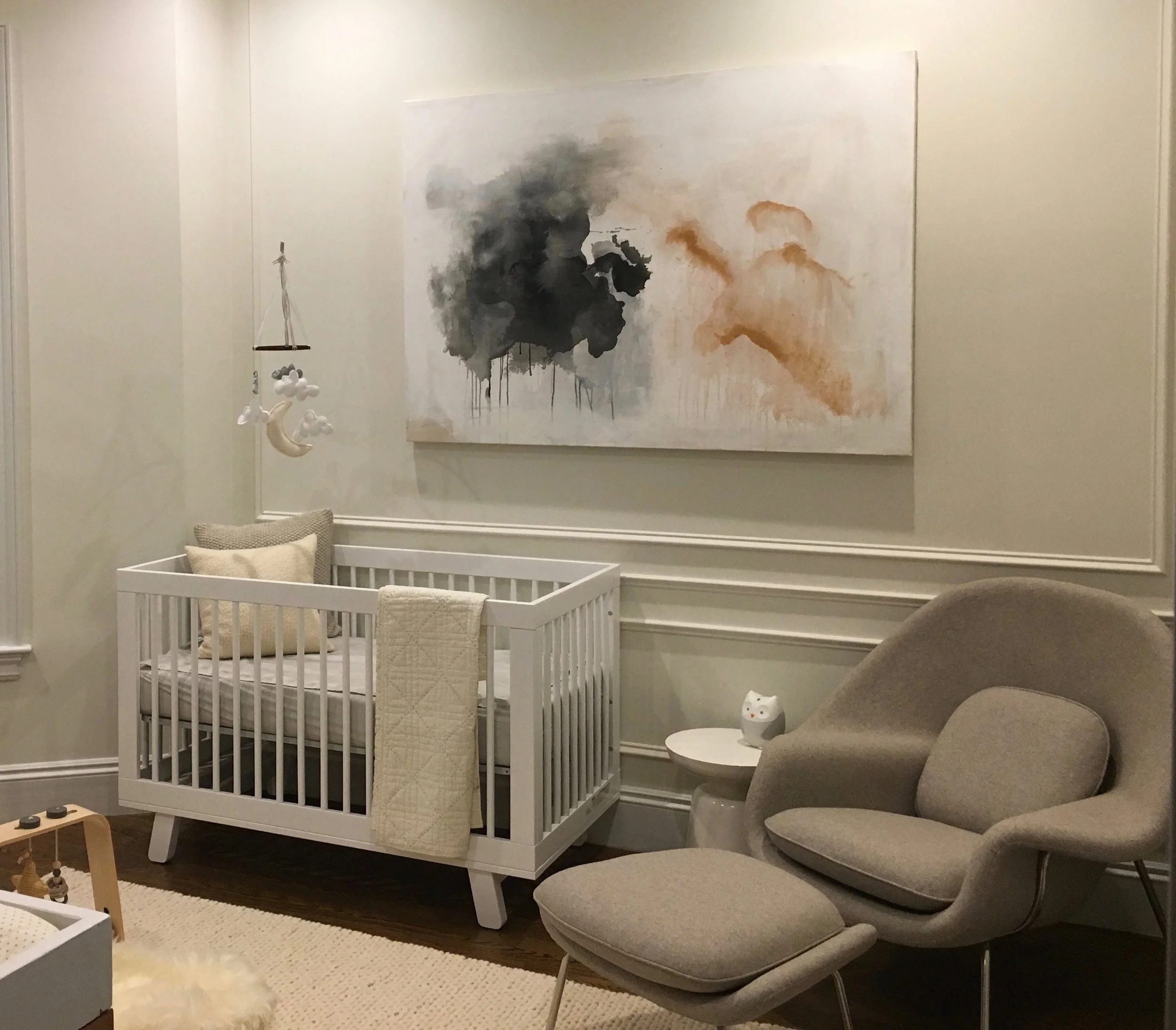 Atmospheric painting in a nursery