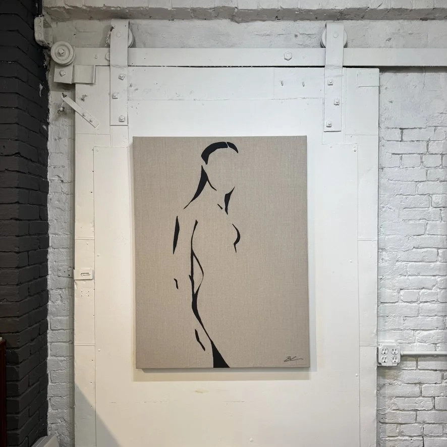 Anatta no.1, acrylic on linen, 40x30 inches, Brittney Ciccone - studio