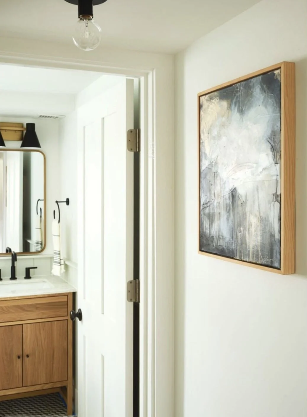 Atmospheric painting in a hallway 