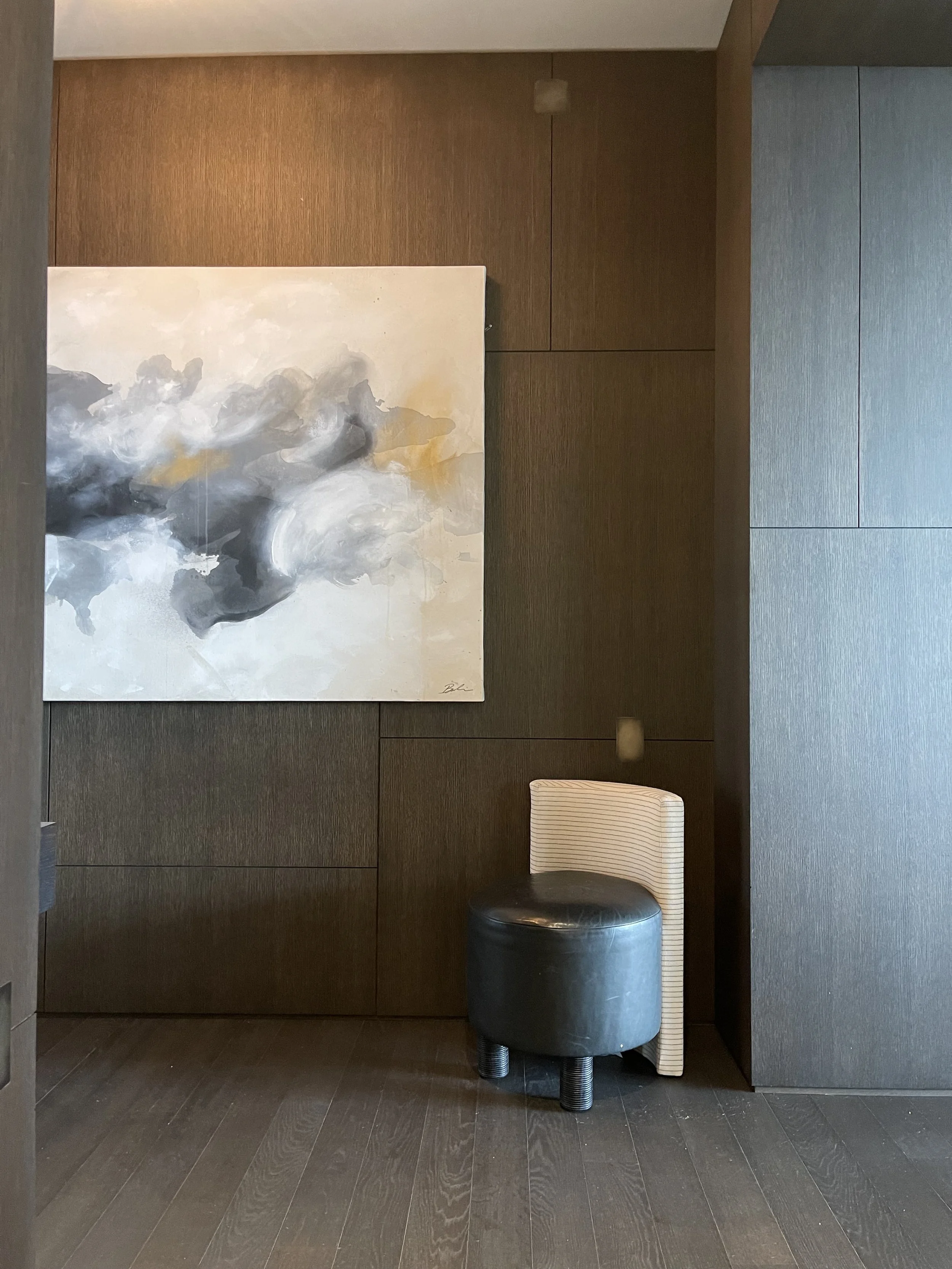 Atmospheric painting in an entryway