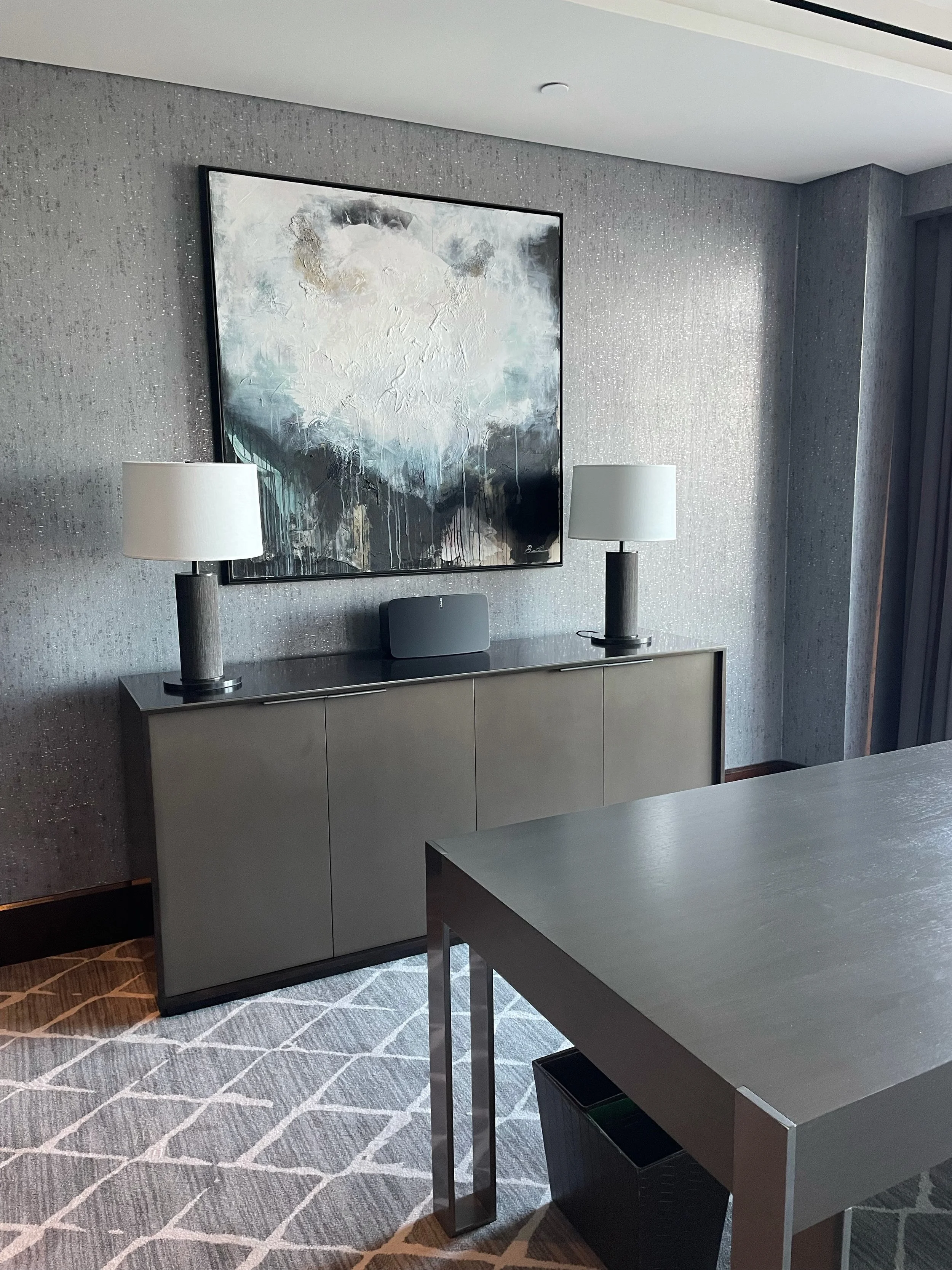 Ethereal painting in the presidential suite at the Intercontinental hotel 