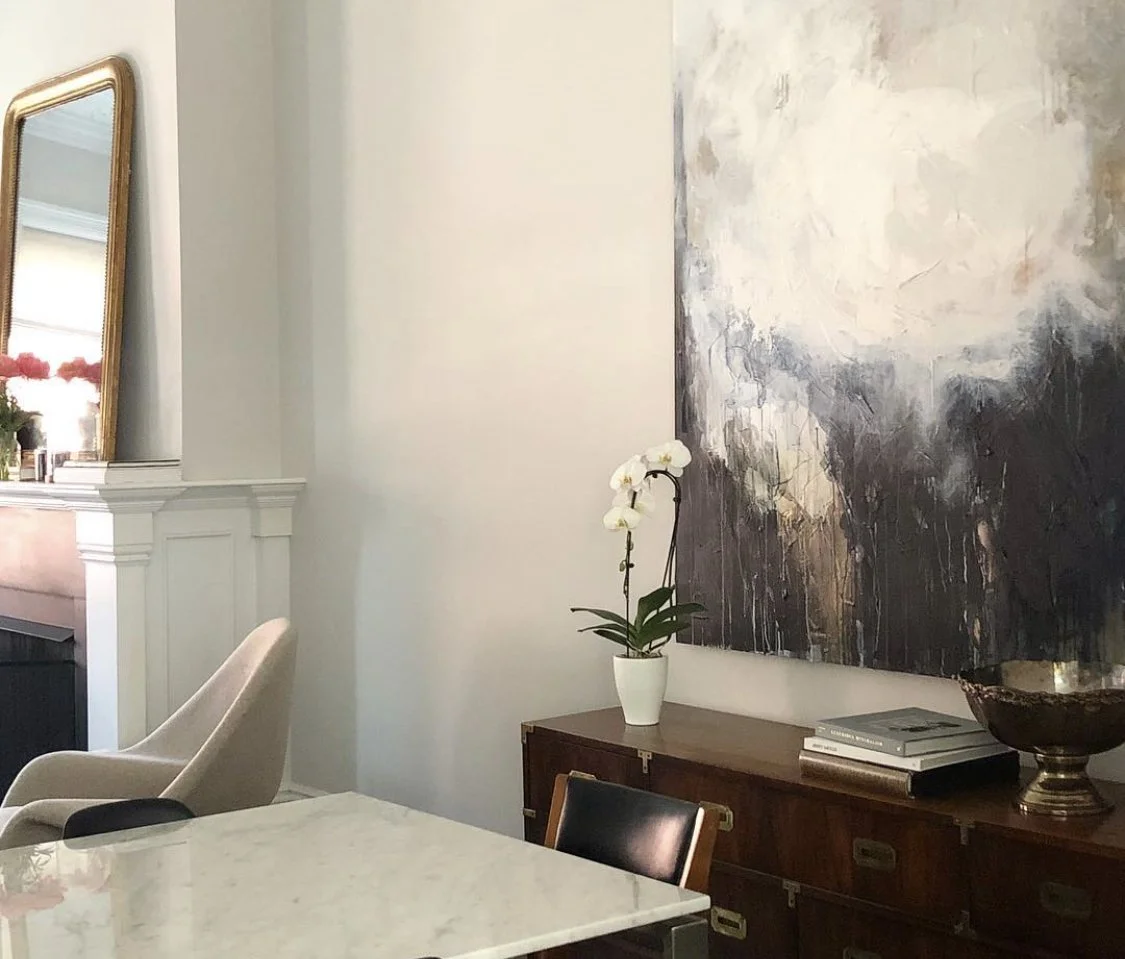 Ethereal painting in a Boston apartment 