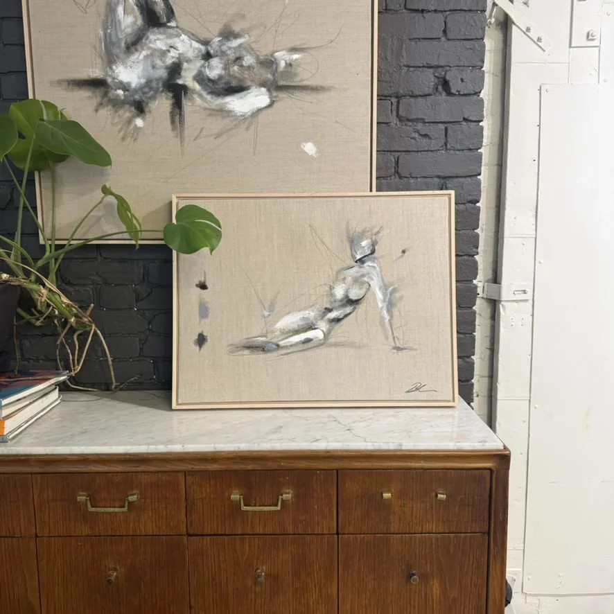 Faceless no.47, acrylic on linen, 18x24 inches, Brittney Ciccone