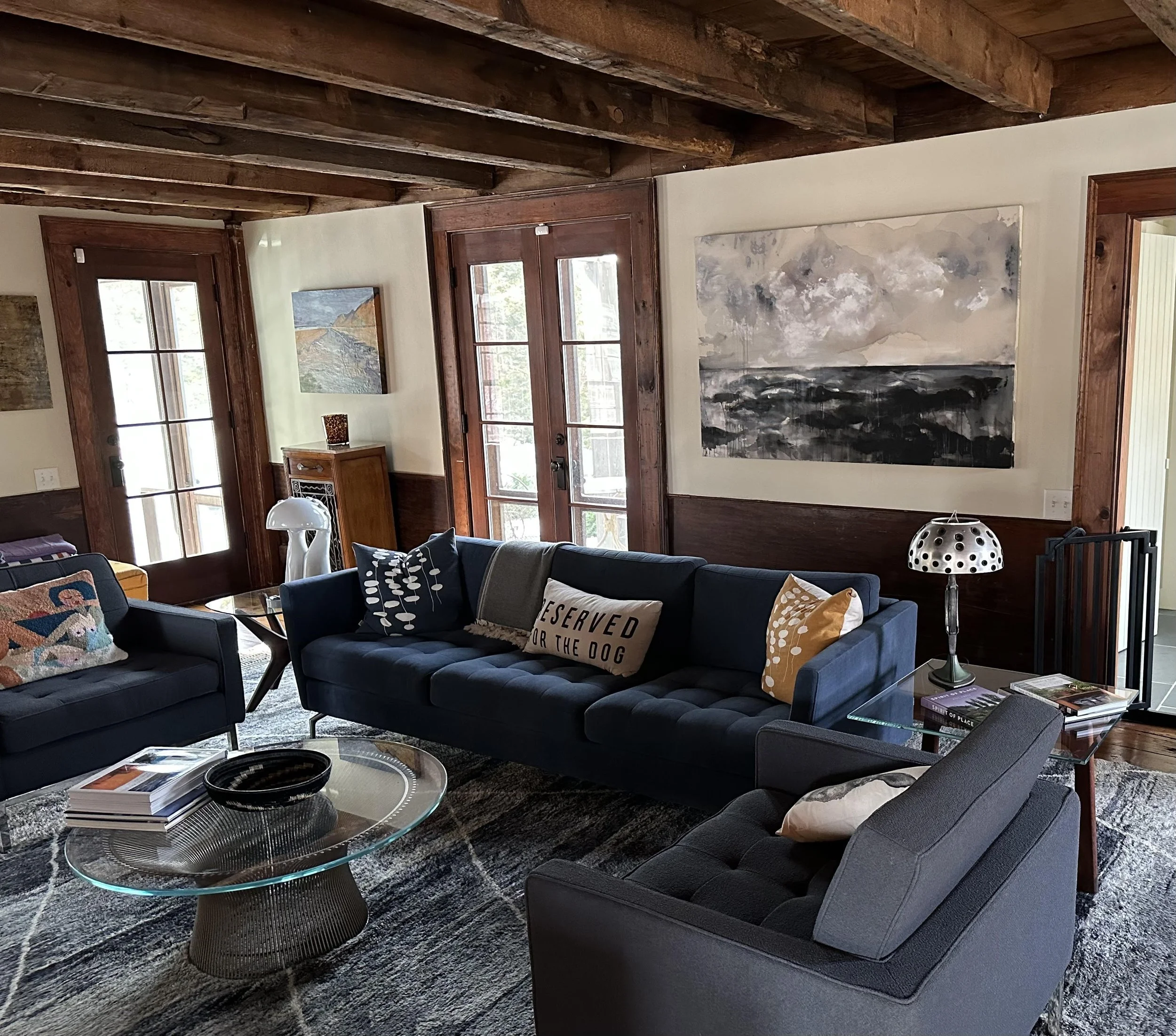 Dark and stormy painting in a Cape Cod home 