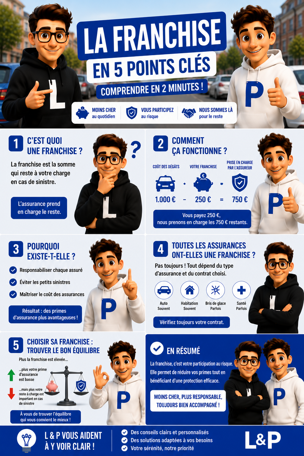 La franchise, comment comprendre la franchise en assurances, combien vaut ma franchise