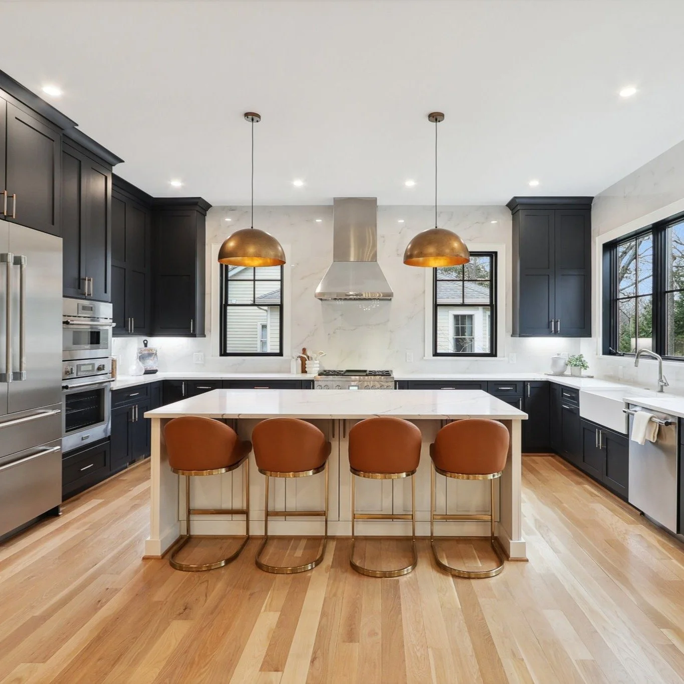 A home designed to feel sophisticated, intentional, and timeless from room to room.

#WholeHomeDesign #BlackAndWhiteDesign #InteriorInspiration #CustomCabinetry