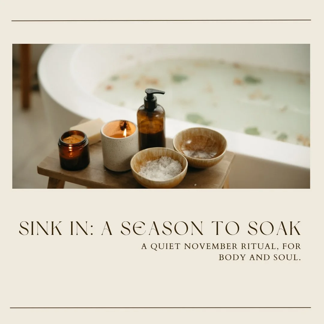 Sink In: A Season to Soak 🛁
Dropping in just 2 days... 
Before the buzz of the holidays, there&rsquo;s a quiet moment&mdash;an invitation to return to yourself. To slow down. To soak deeply.

Our limited November Bath Ritual Collection was created f