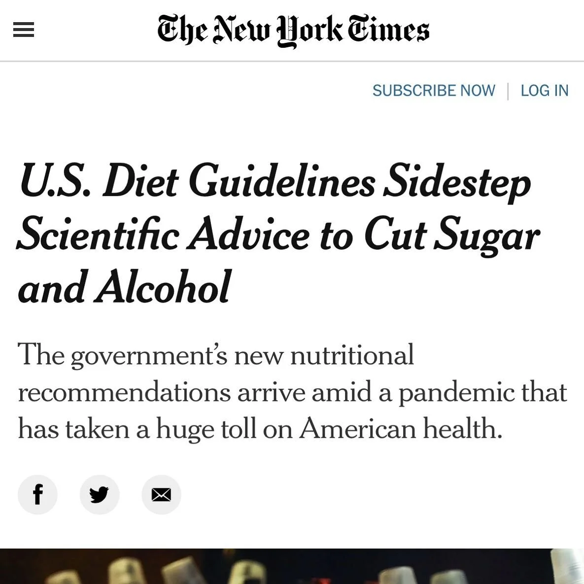 Last week there was a huge development in the nutrition space that was largely ignored by popular media. Government officials updated the &ldquo;dietary guidelines for Americans&rdquo; and ignored advice from scientific advisers to set new targets fo
