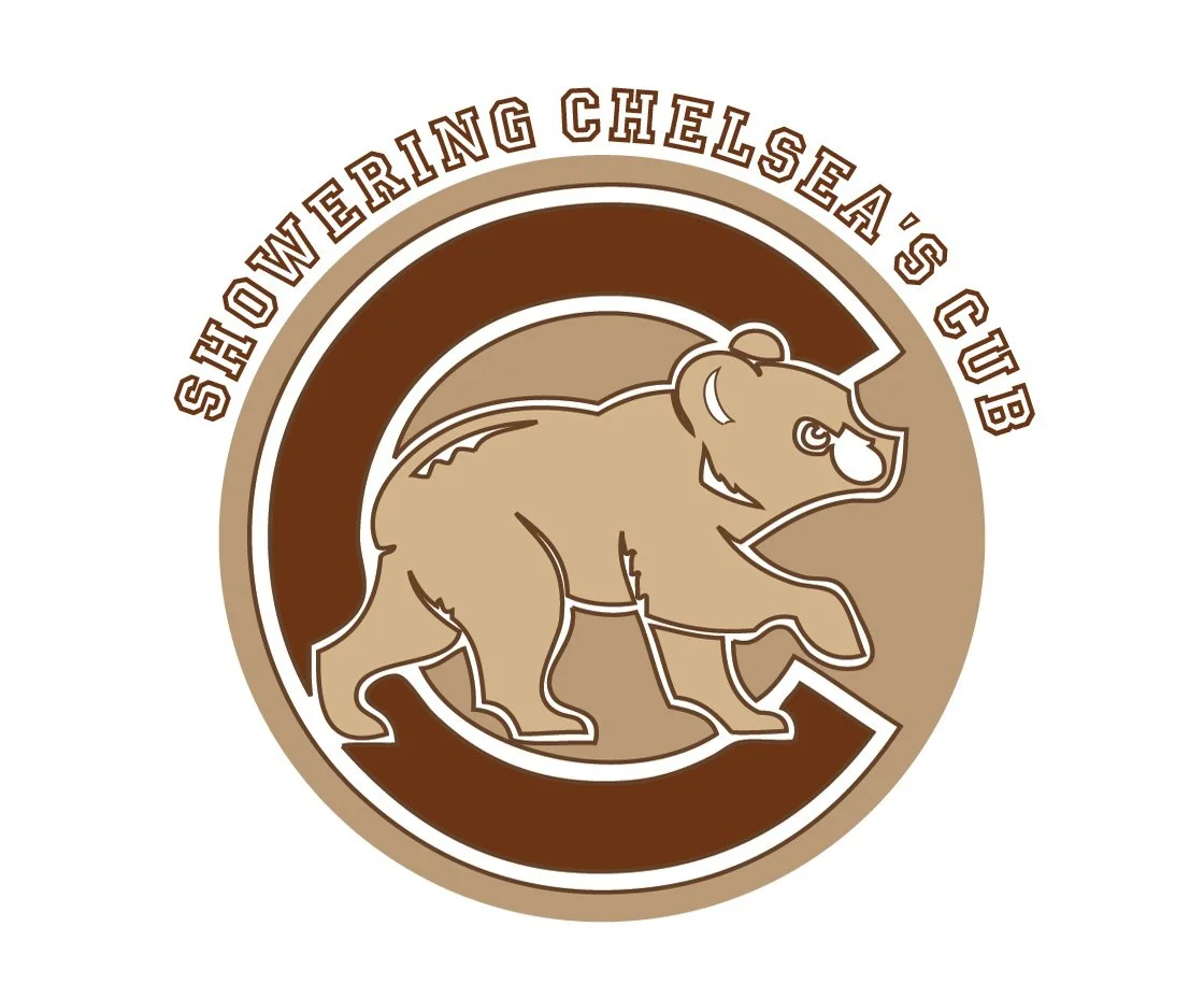 Custom logo which serves as the baby shower's theme