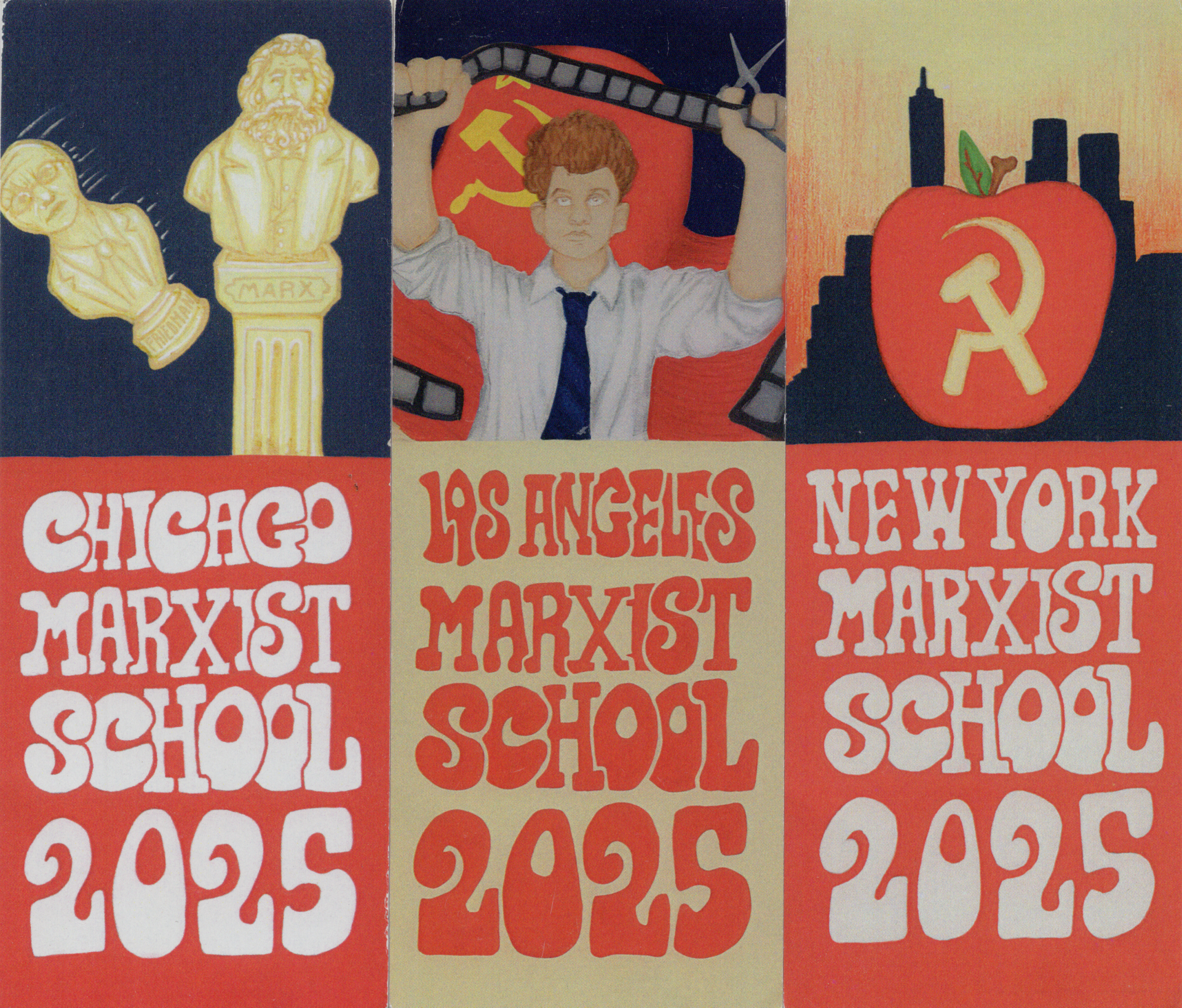 Bookmarks for the Marxist Regional Schools 2025, organized by the Revolutionary Communists of America