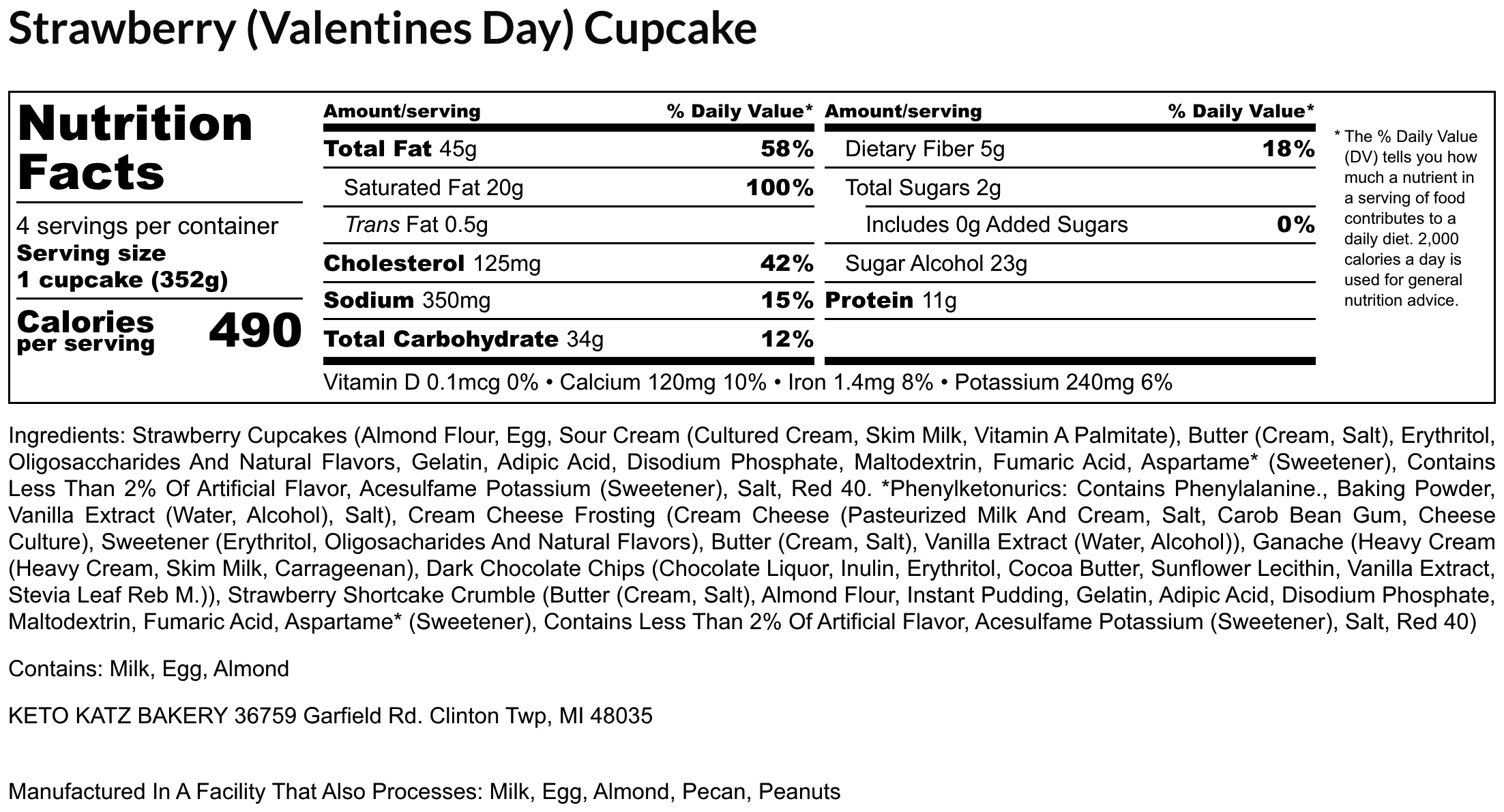 Strawberry (Valentines Day) Cupcake - Nutrition Label (1).png