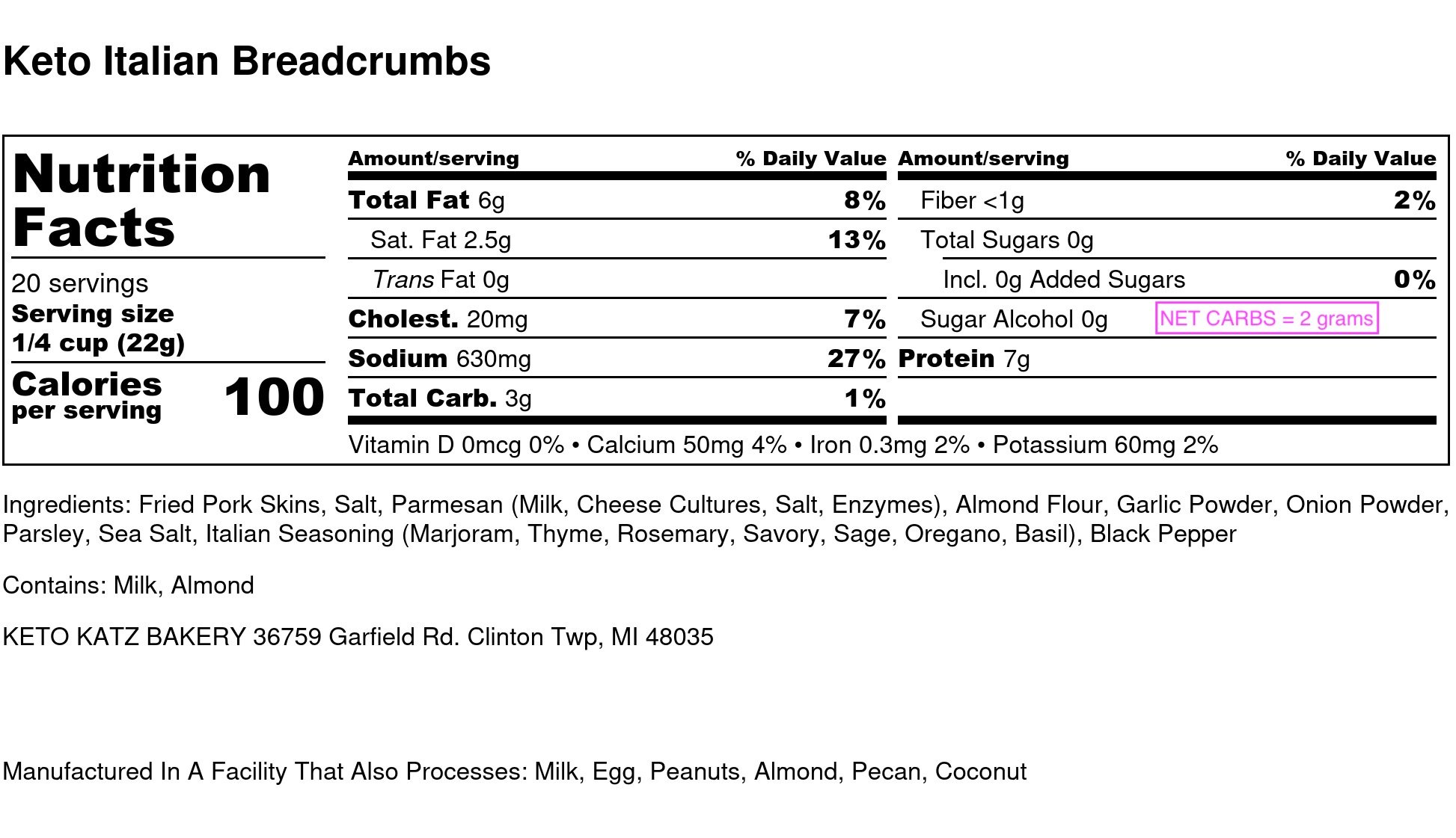 Keto Italian Breadcrumbs - Nutrition Label.jpg