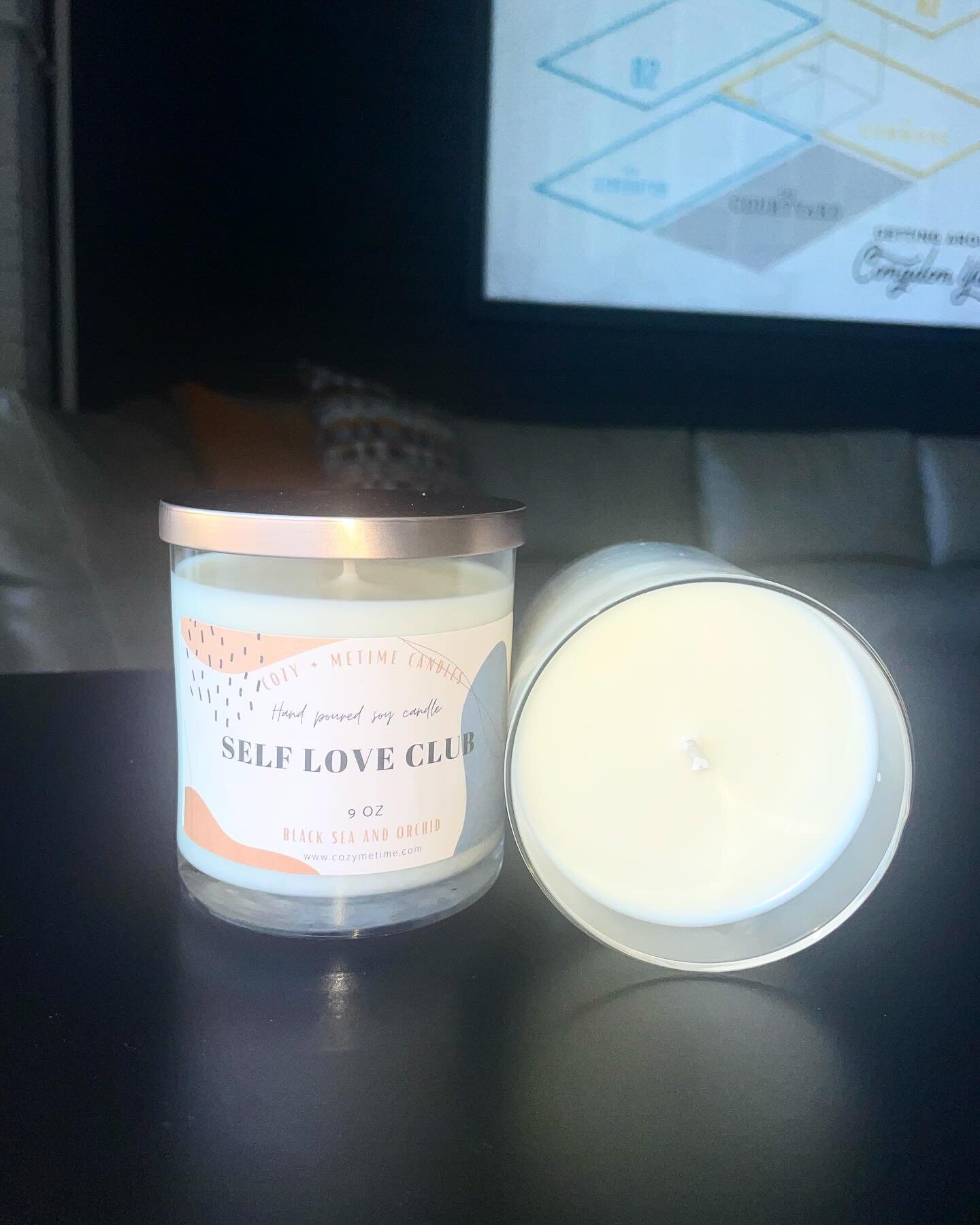 Self Love: Salty oceanic accords combine with dark musk and sandalwood to fill your space with this balanced, airy yet floral scent. The ideal year-round candle that makes an excellent addition to any space. Available online Www.cozymetime.com