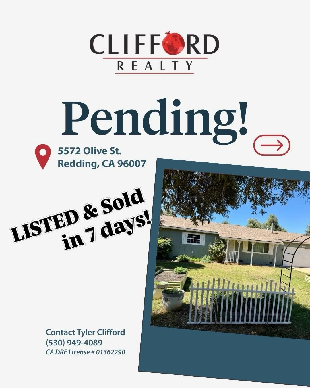 Accepted offer! 7 days on the market!

Charming 3-bedroom, 2-bath home on 2.3 flat acres with a beautiful olive orchard. This inviting property features granite slab kitchen countertops, laminate flooring, a cozy pellet stove in the living room, and 