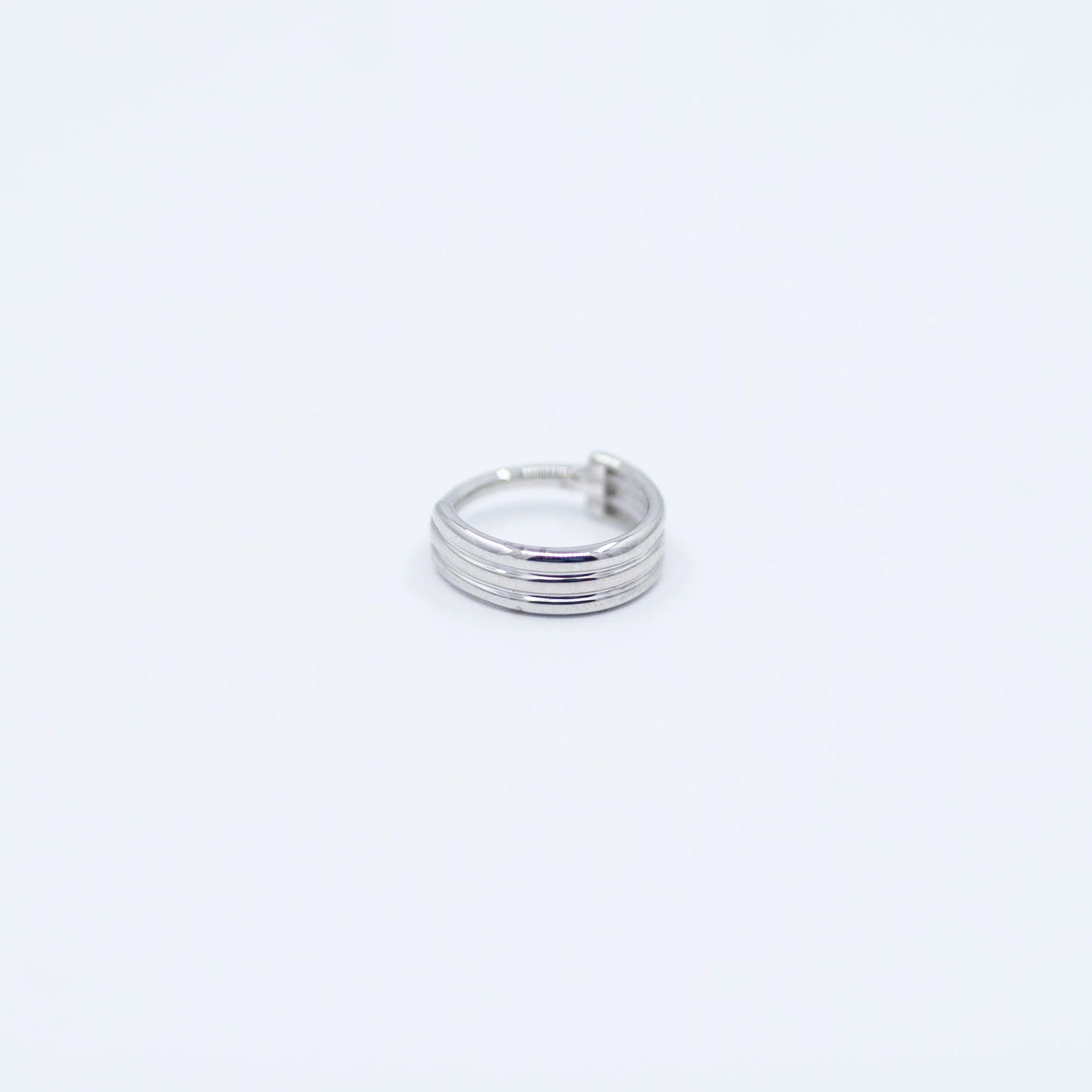 3 Ring Cuff Clicker - 14k White Gold - 18g - 5/16" - Clicker - Sun Piercer