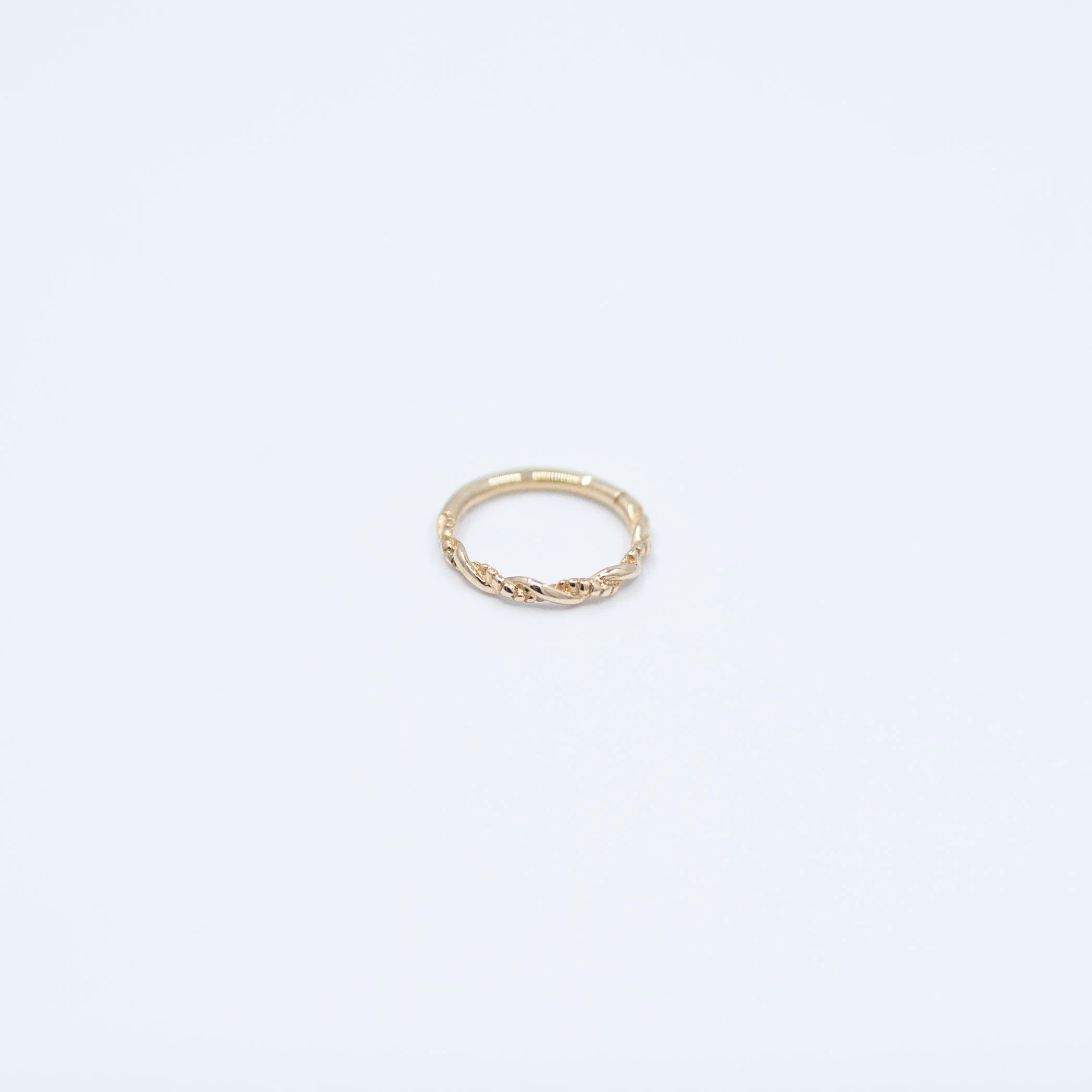 Twisted Rope Clicker - 14k Yellow Gold - 18g - 5/16" - Clicker - Sun Piercer