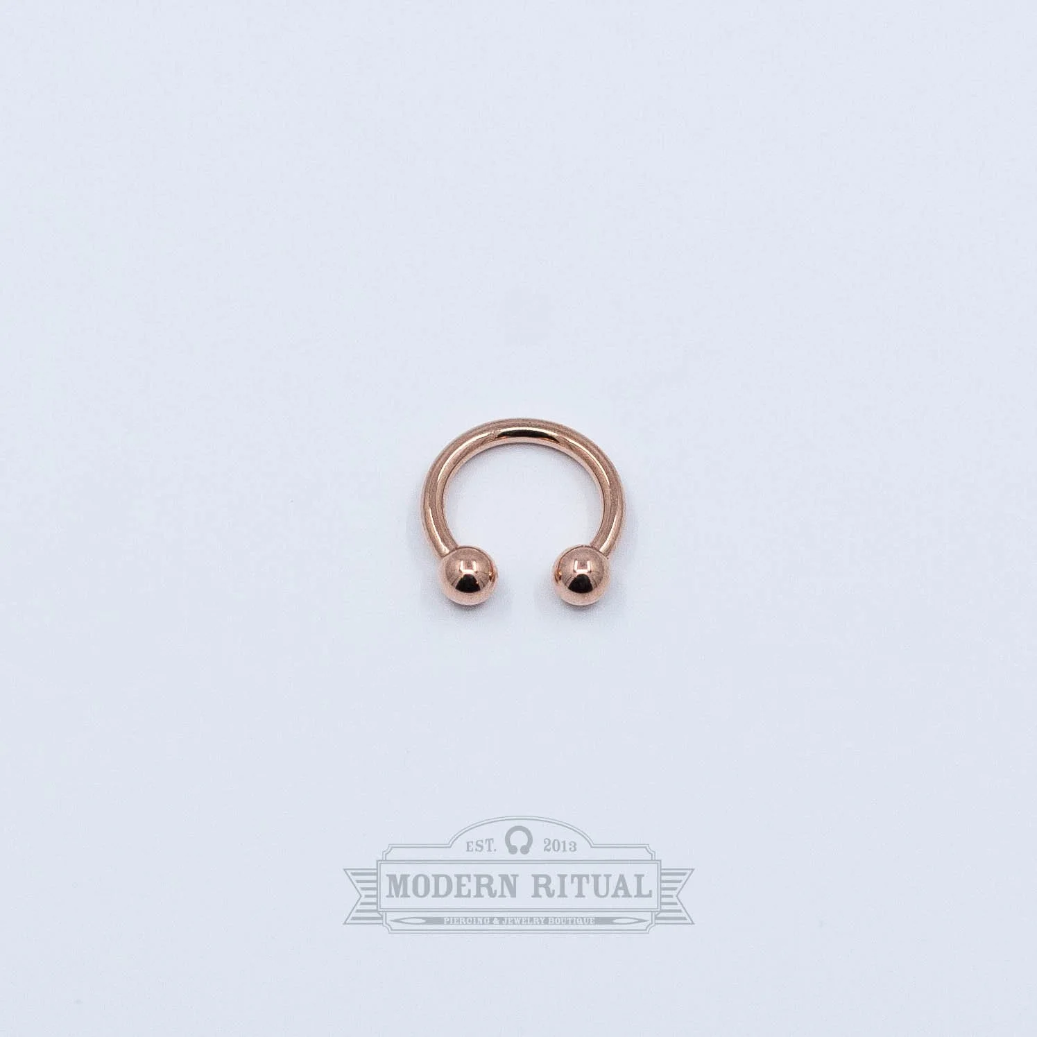 Circular Barbell w/Balls - 14k Rose Gold - 16g - 5/16" - 1/8" - Threaded - Leroi