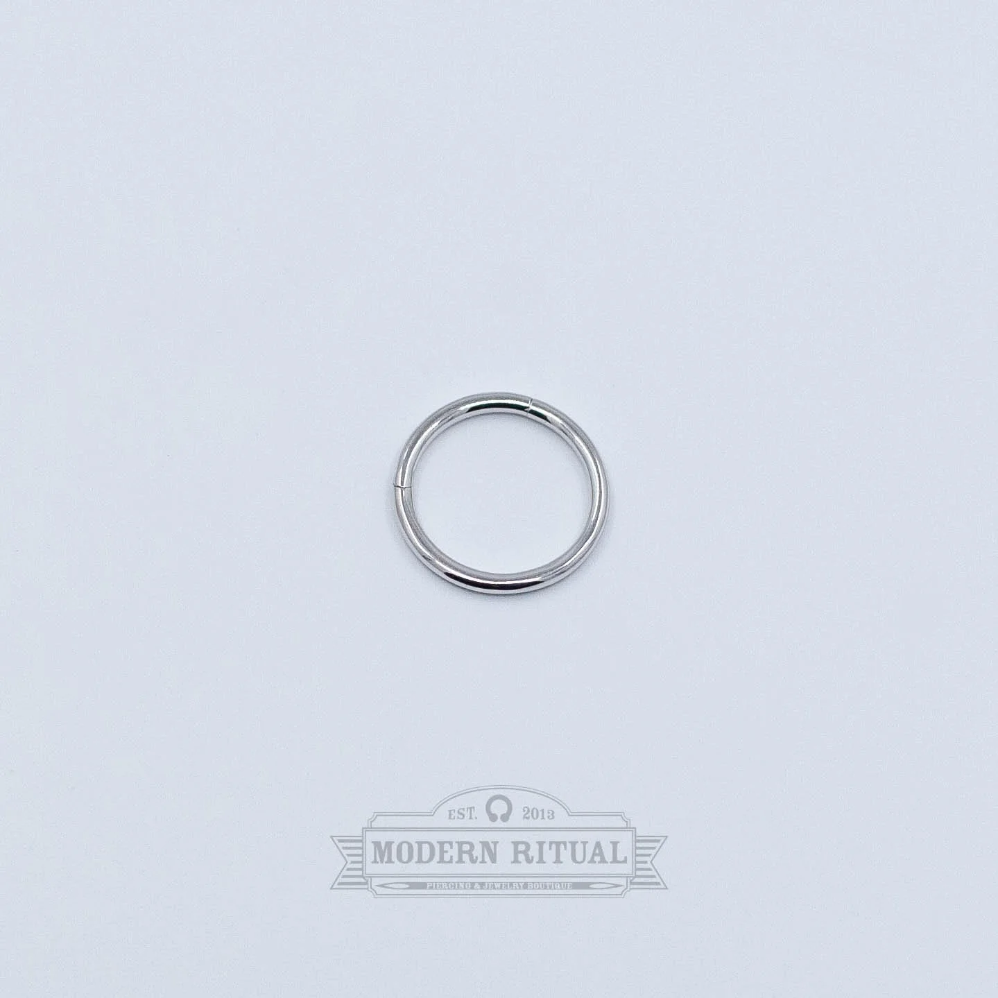 Plain Clicker - 18k White Gold - 18g - 11/32" - Clicker - Clickerino